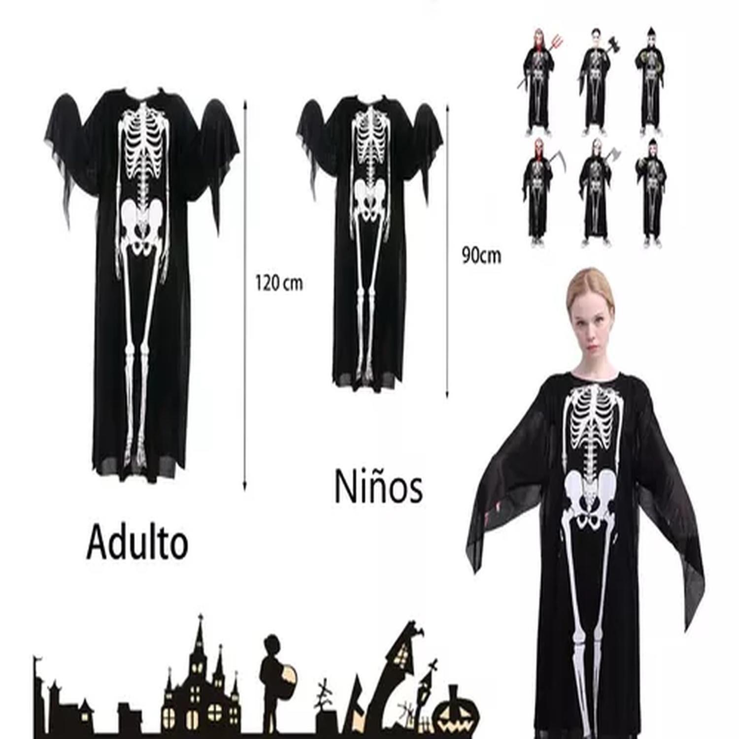 Disfraz De Esqueleto De Halloween Capa De Fantasma Cosplay-1