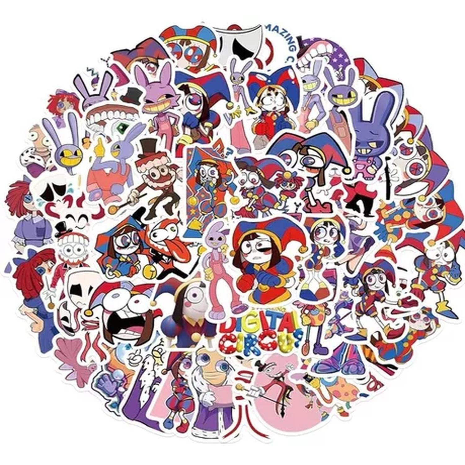 50 Stickers Calcomanias Digital Circus-0