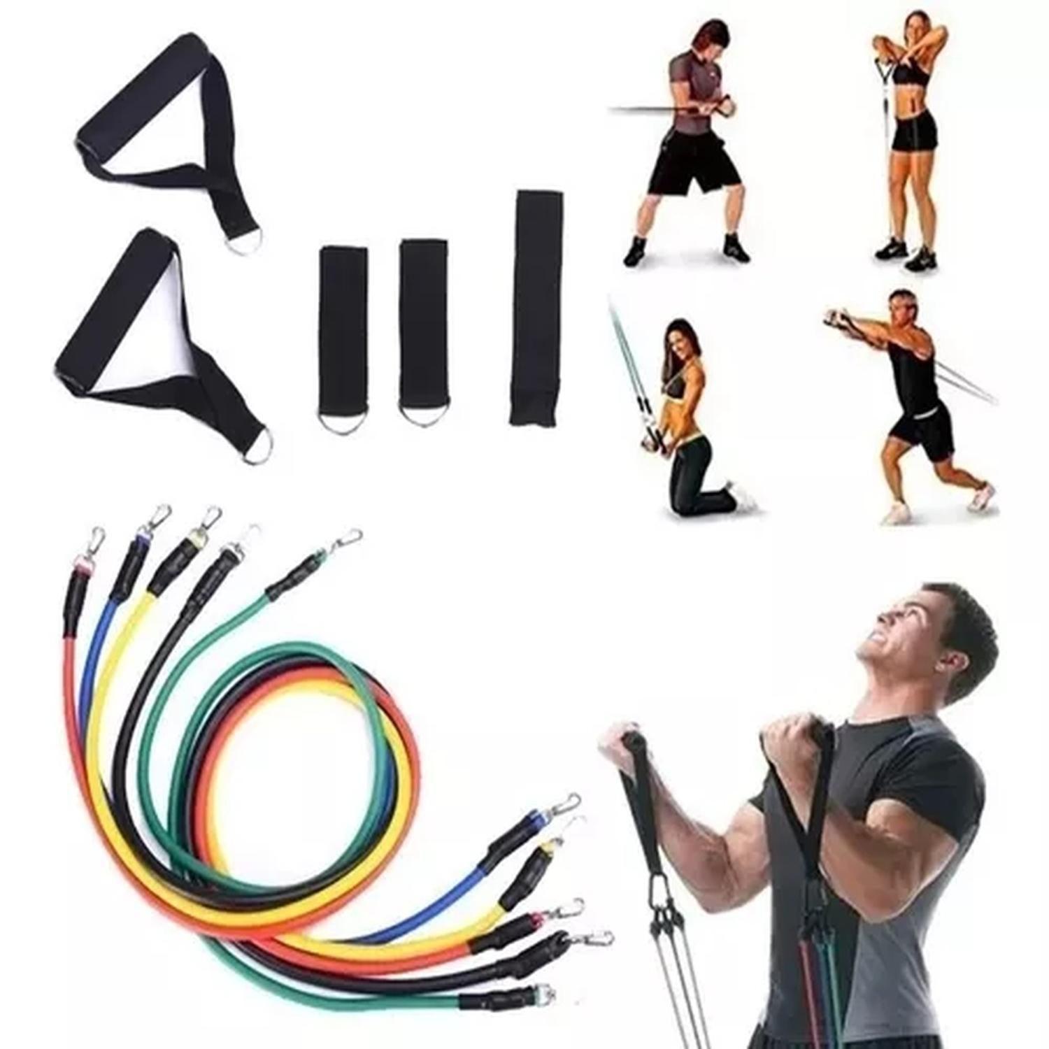 Set Bandas Elasticas Kit Bandas Resistencia Ejercicio 16 Pz-3
