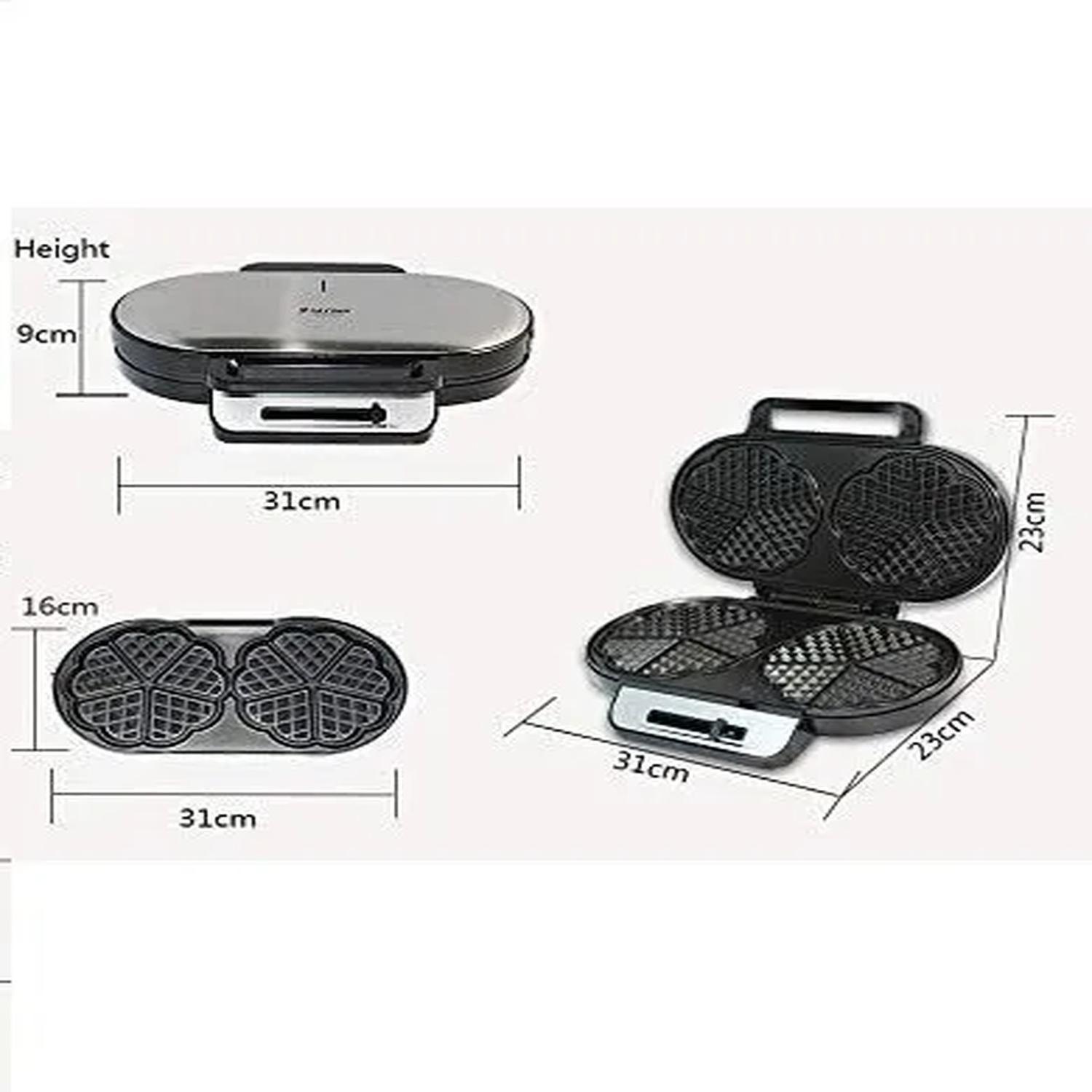 Máquina Wafflera Waffles Eléctrica 1200w-5