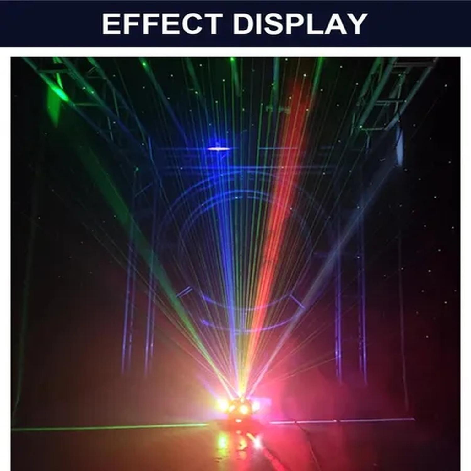 Laser Profesional UFO 16 LED RGB DMX LCD-5