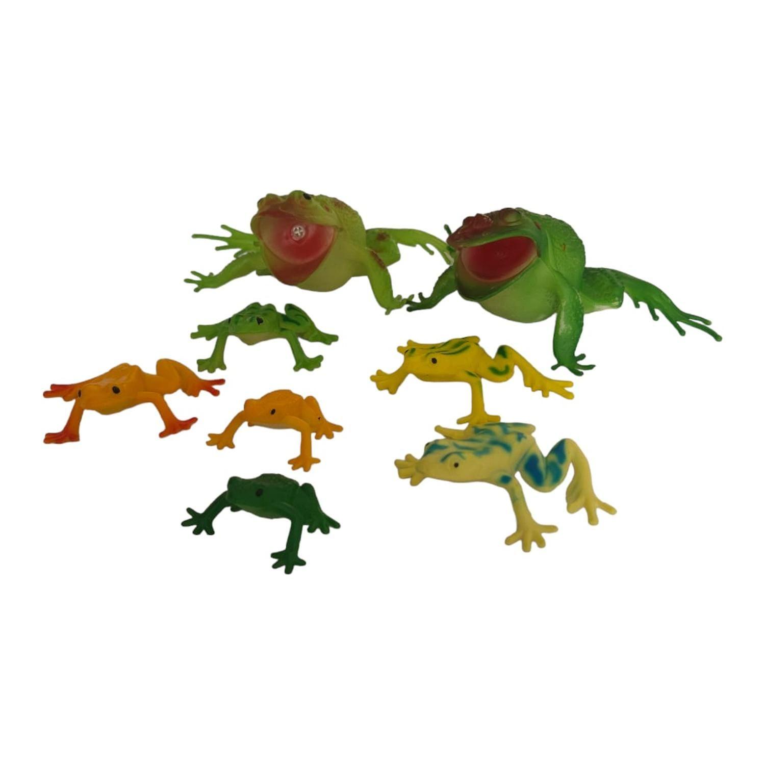Juguetes De Animales Anfibios 7 Figuras S & M-1