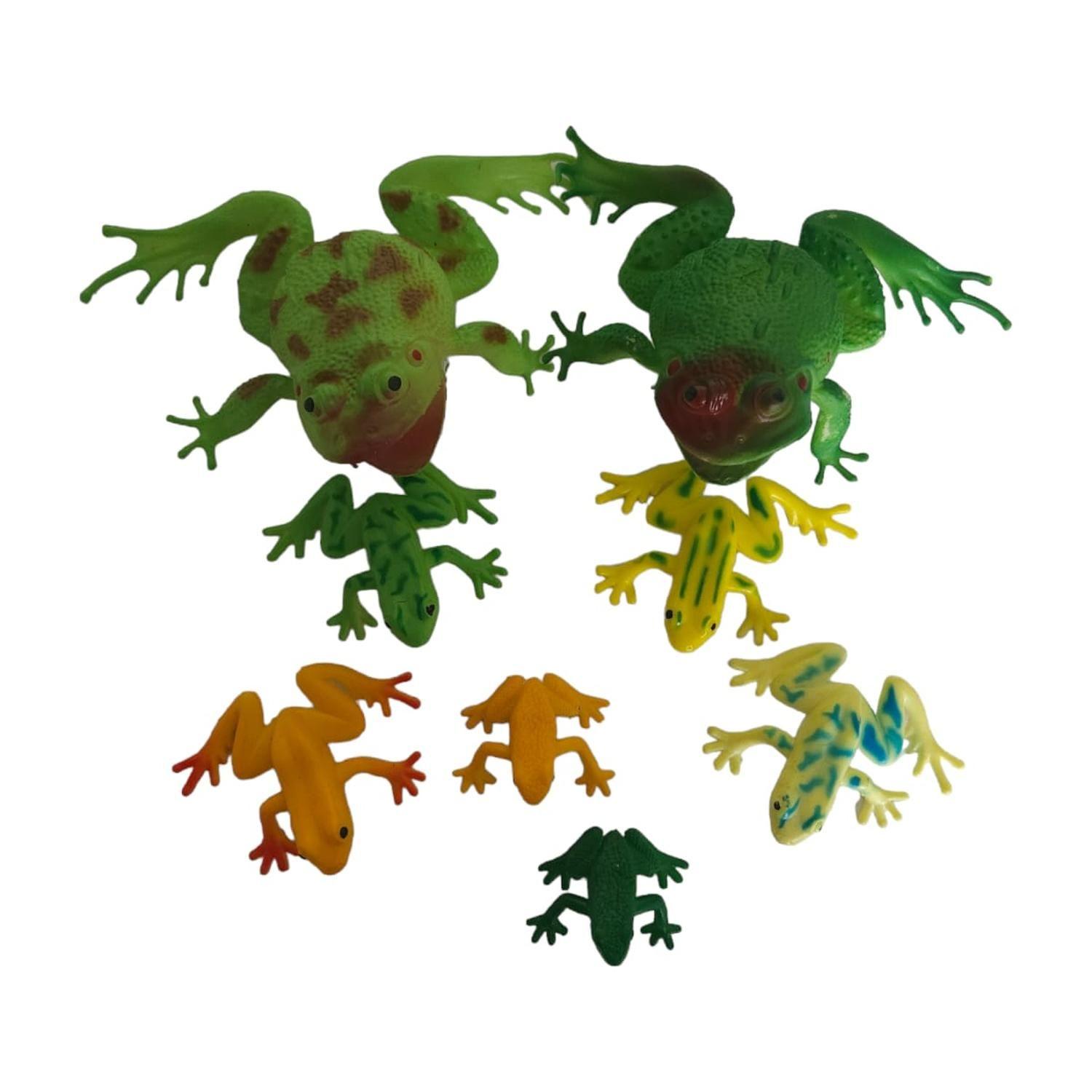 Juguetes De Animales Anfibios 7 Figuras S & M-2