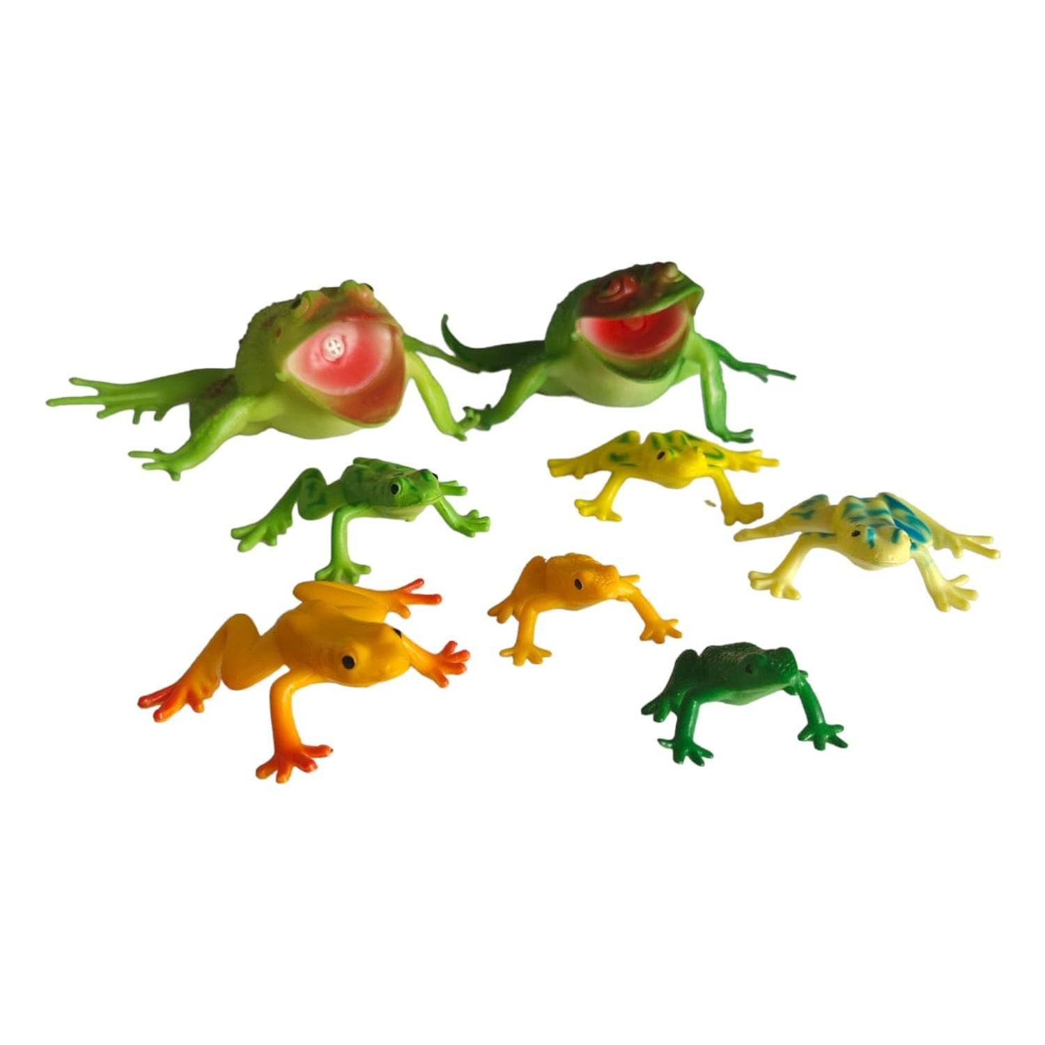 Juguetes De Animales Anfibios 7 Figuras S & M-3