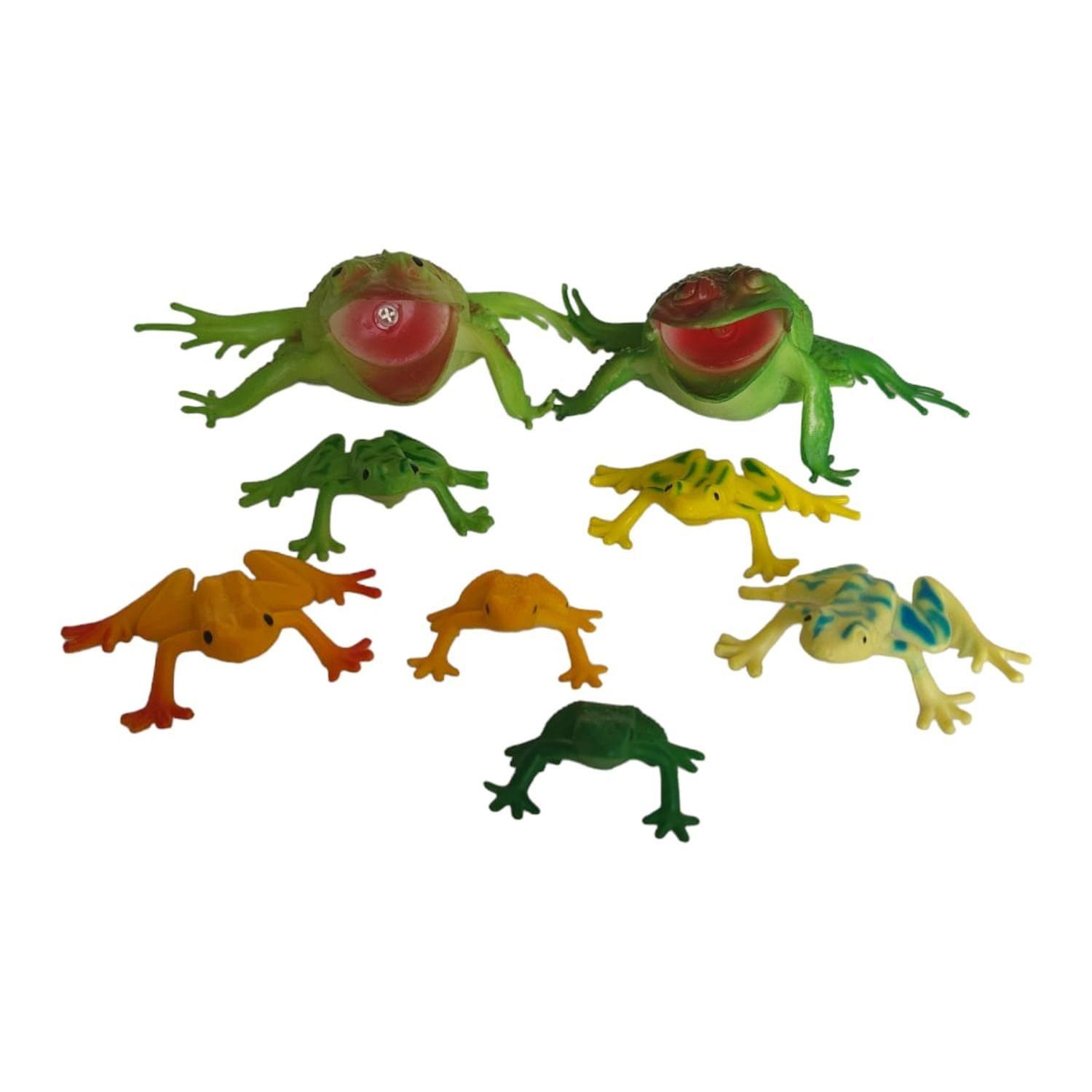 Juguetes De Animales Anfibios 7 Figuras S & M-4