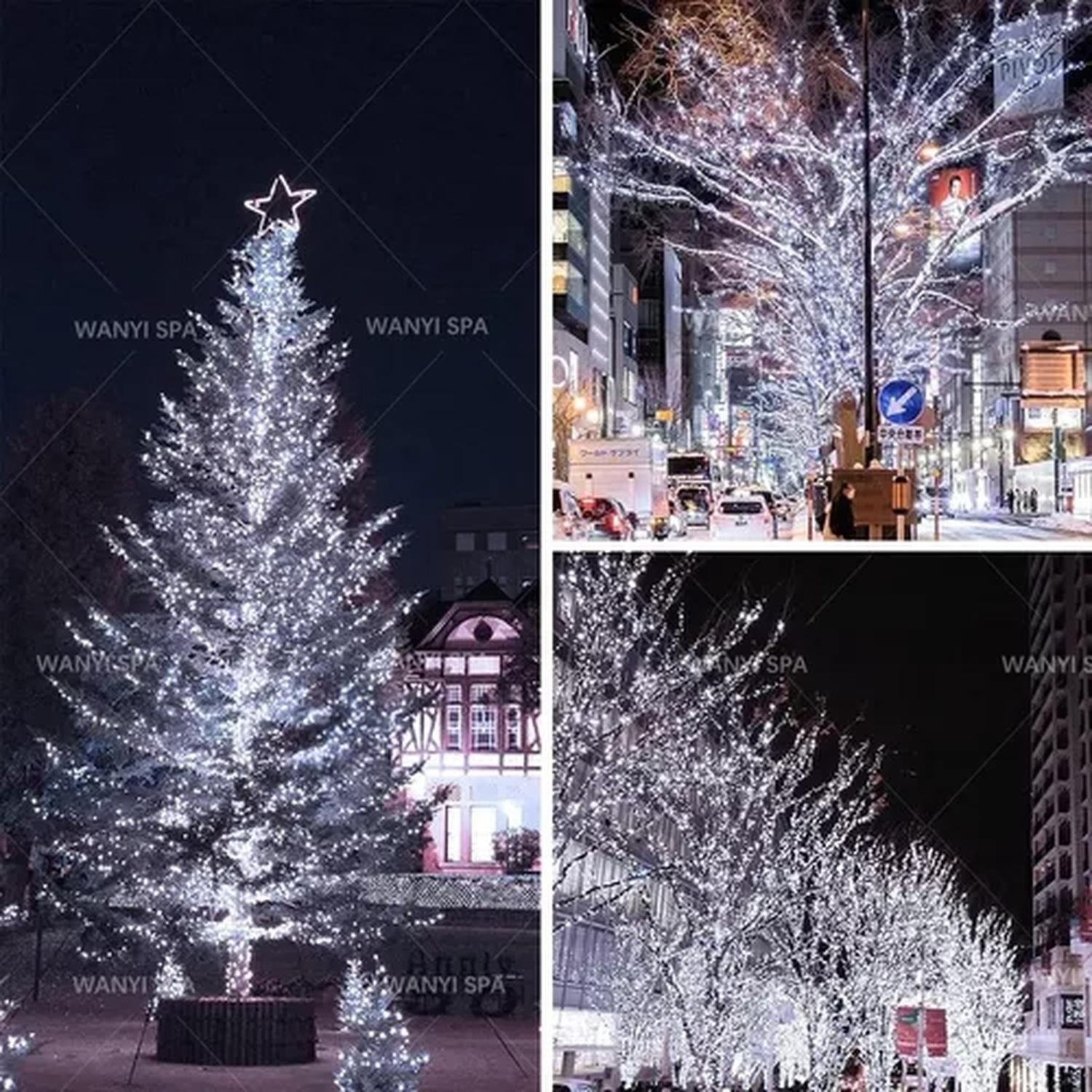 Luces Led Solar Navidad Guirnalda 20m 200 Led Luz Blanca-6