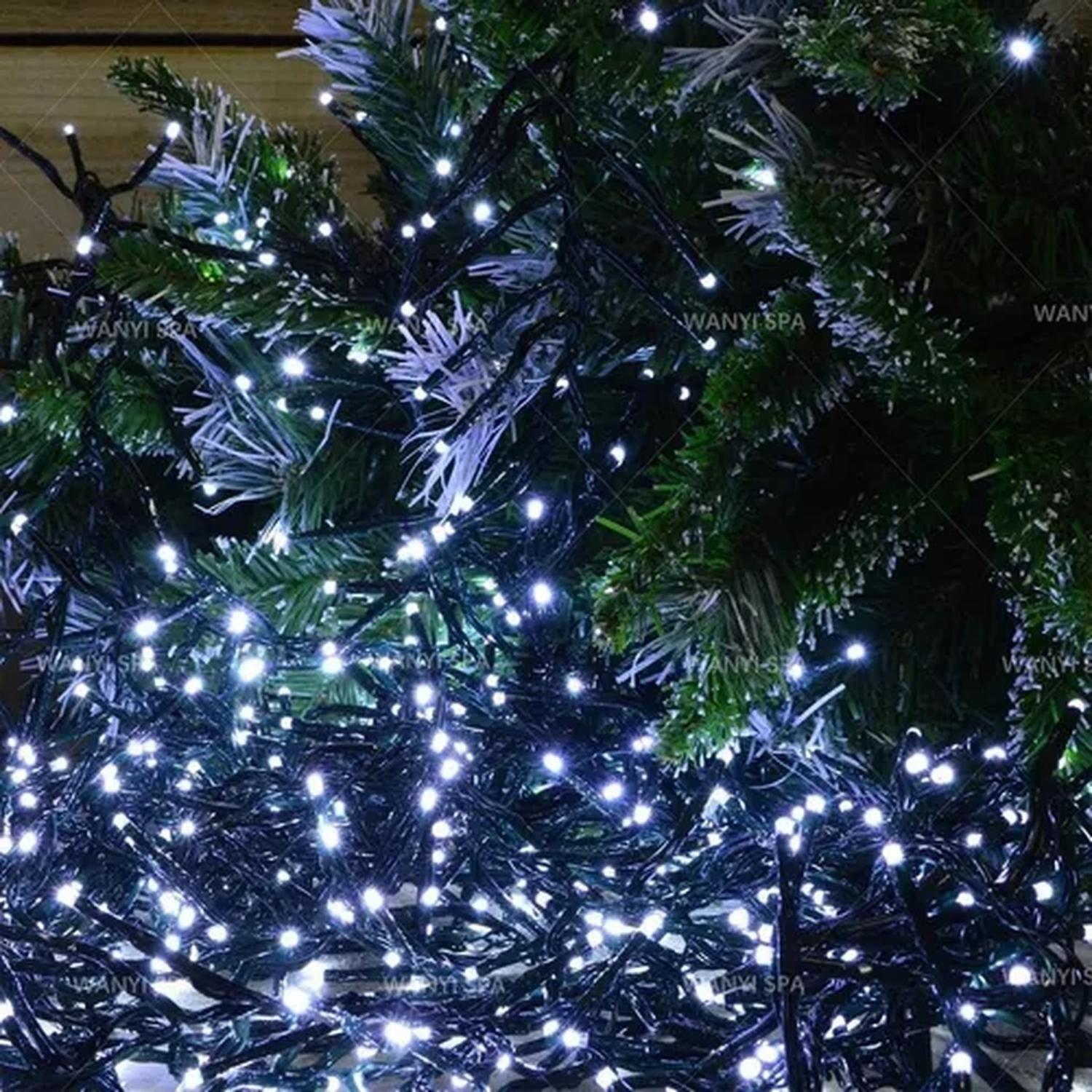 Luces Led Solar Navidad Guirnalda 20m 200 Led Luz Blanca-7