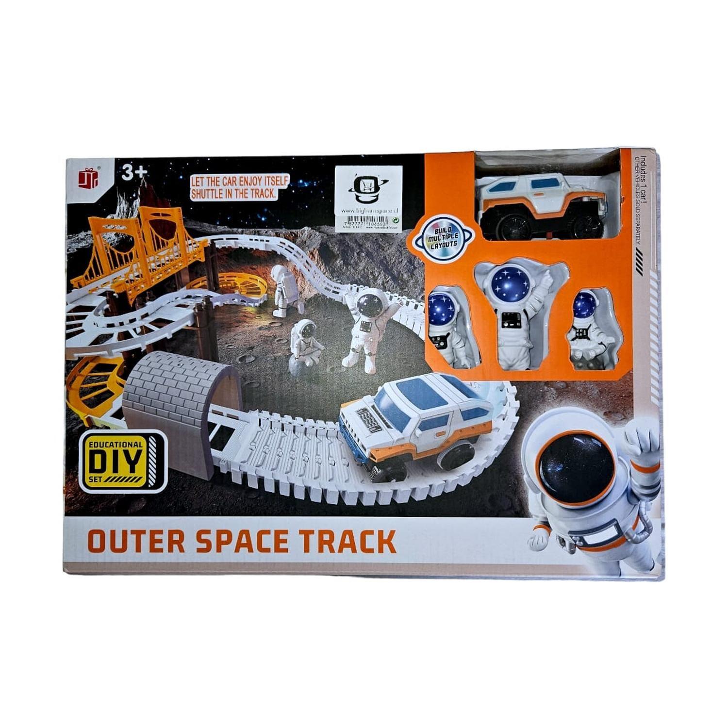 Juguete Espacial Astronautas Rieles Vehiculo Transbordador-0