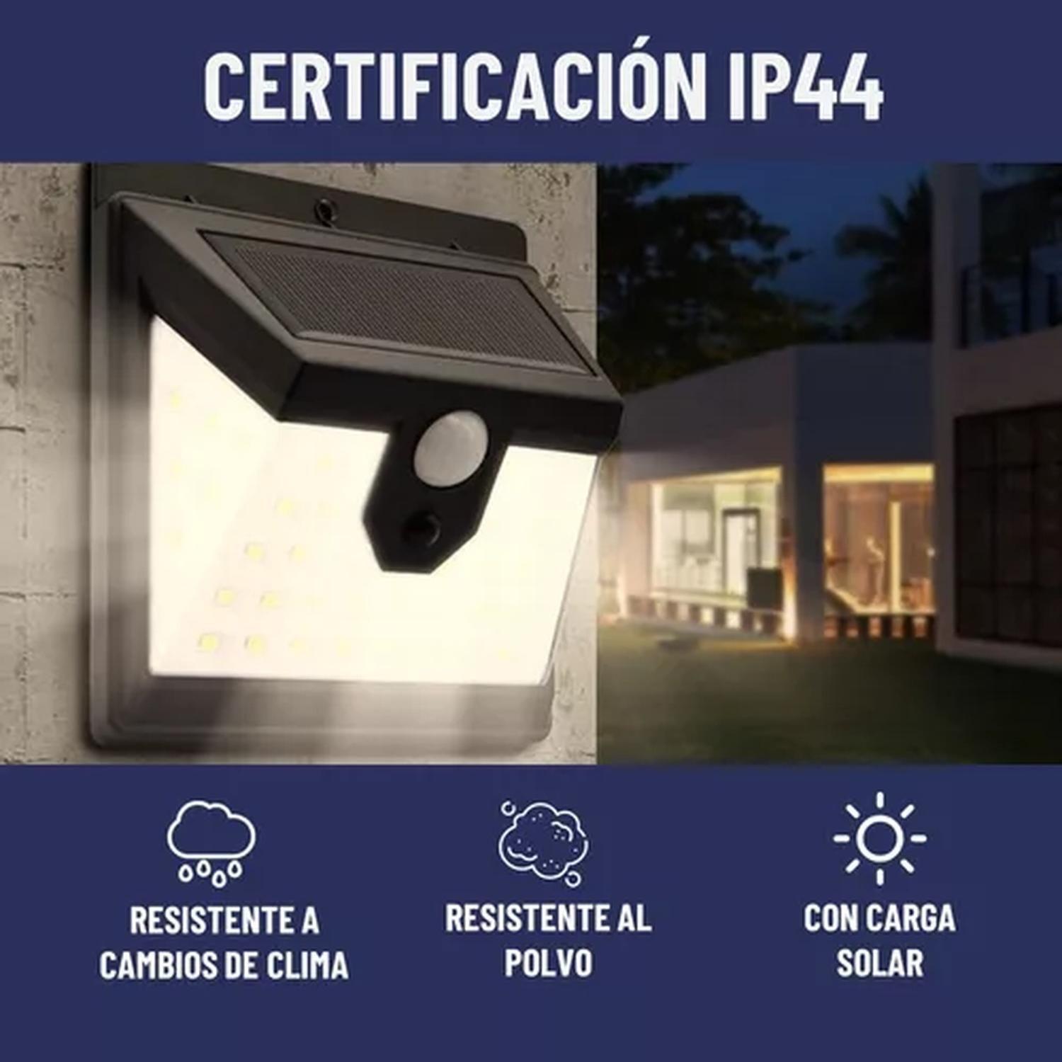 Foco Reflector Solar Led Exterior Sensor Pared Set 4-5