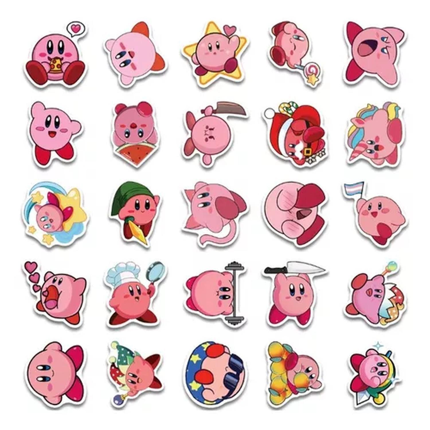 Set De Stickers Pegatinas 50 Un. Kirby 3-6 Cm Videojuego-0
