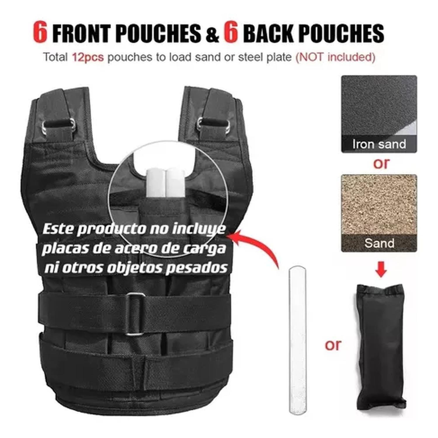 Chaleco Peso Ajustable Hacer Ejercicios 50kg-2
