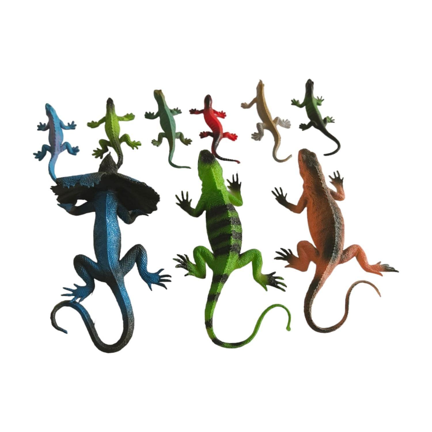 Juguetes De Animales Lagartos 9 Figuras S & M-2