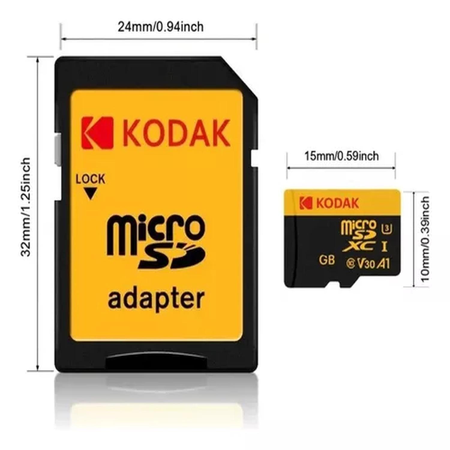 Tarjeta Memoria Micro Sd Kodak Ultra 64gb A1 V30 U3 Clase 10-0
