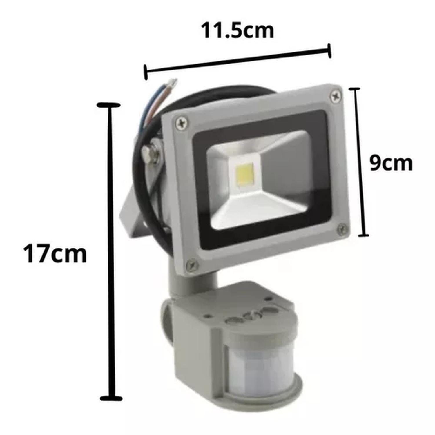 Luz Foco Proyector 10w Con Sensor De Movimiento-2