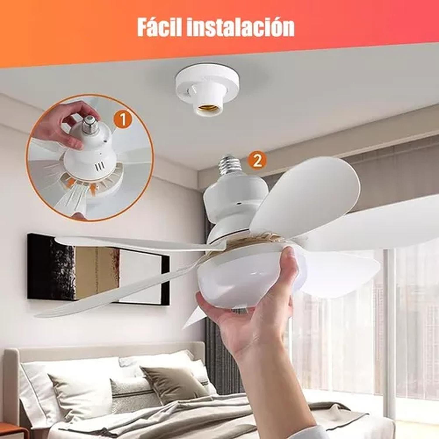 Luz De Ventilador De Techo Tricolor Con Mando A Distancia-3