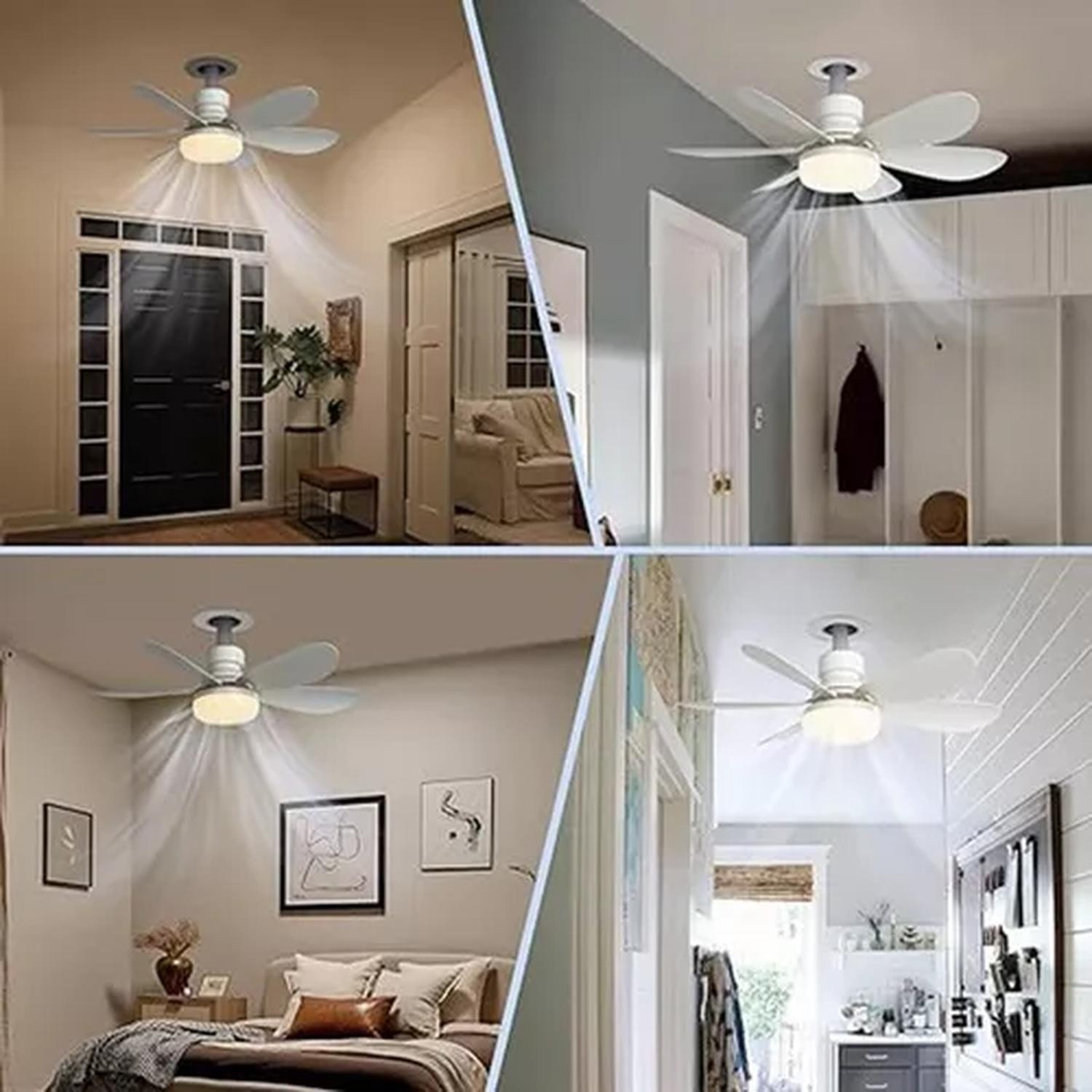 Luz De Ventilador De Techo Tricolor Con Mando A Distancia-6
