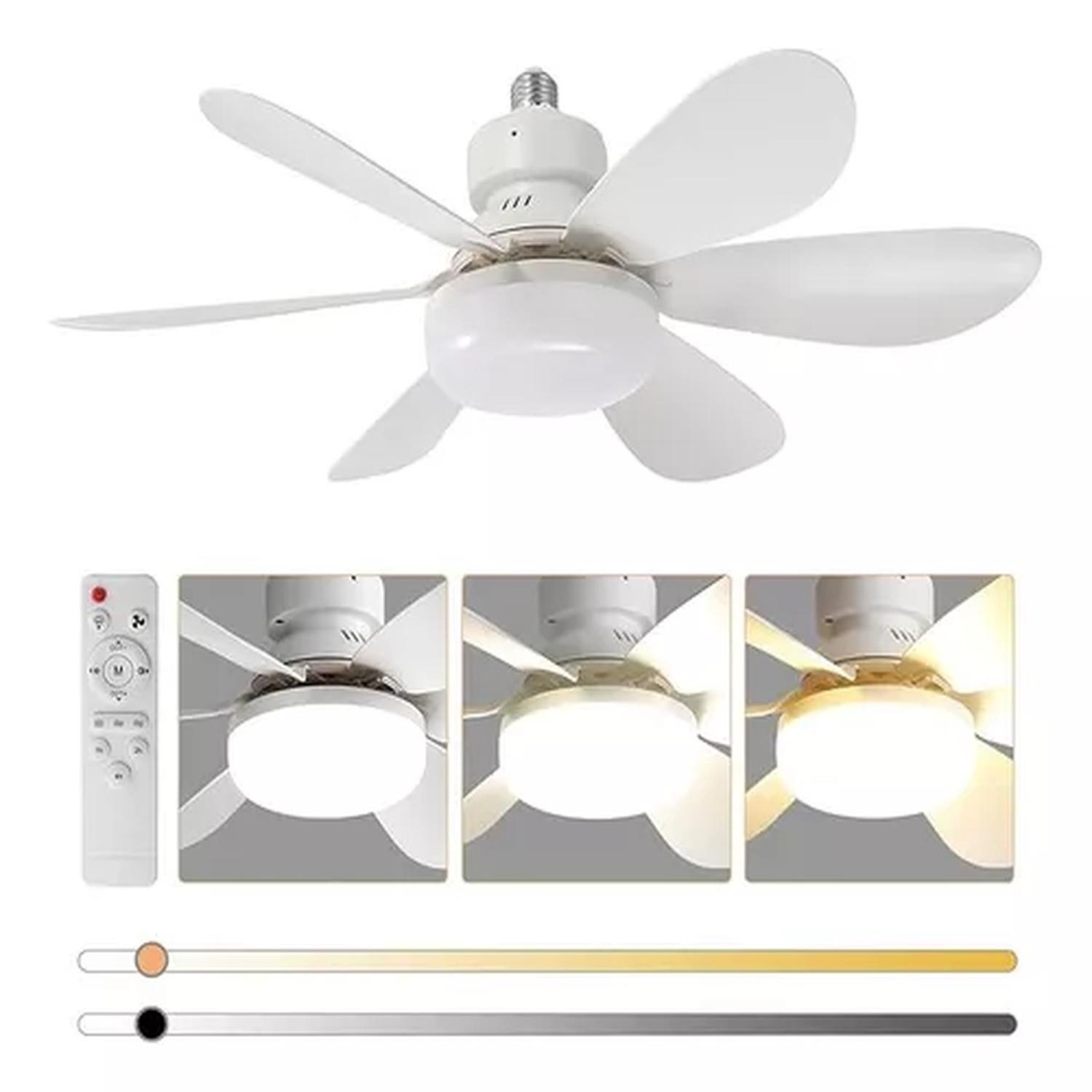 Luz De Ventilador De Techo Tricolor Con Mando A Distancia-7
