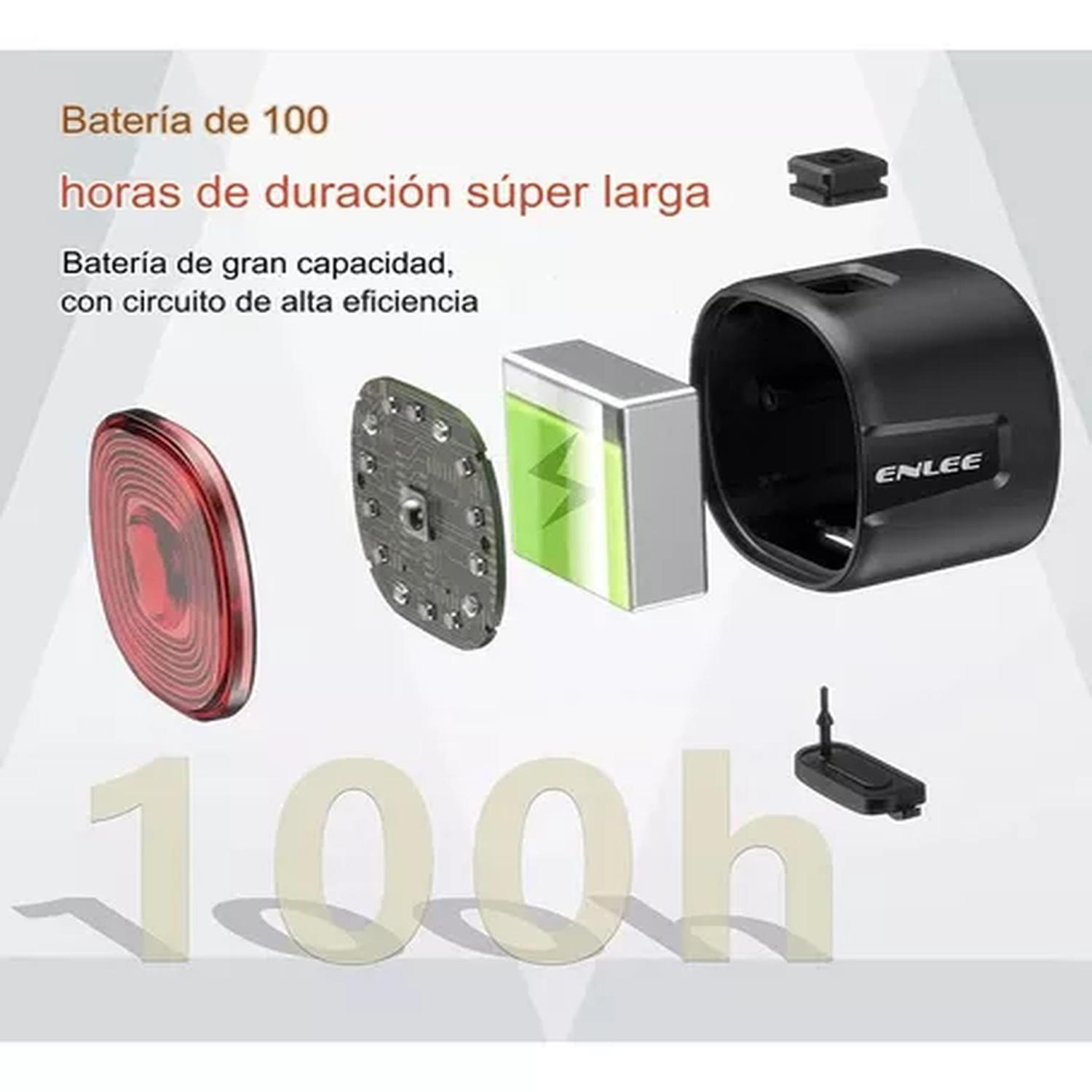 Luz Trasera Led Bicicleta Recargable Usb-c Ip66 Con Sensor-0