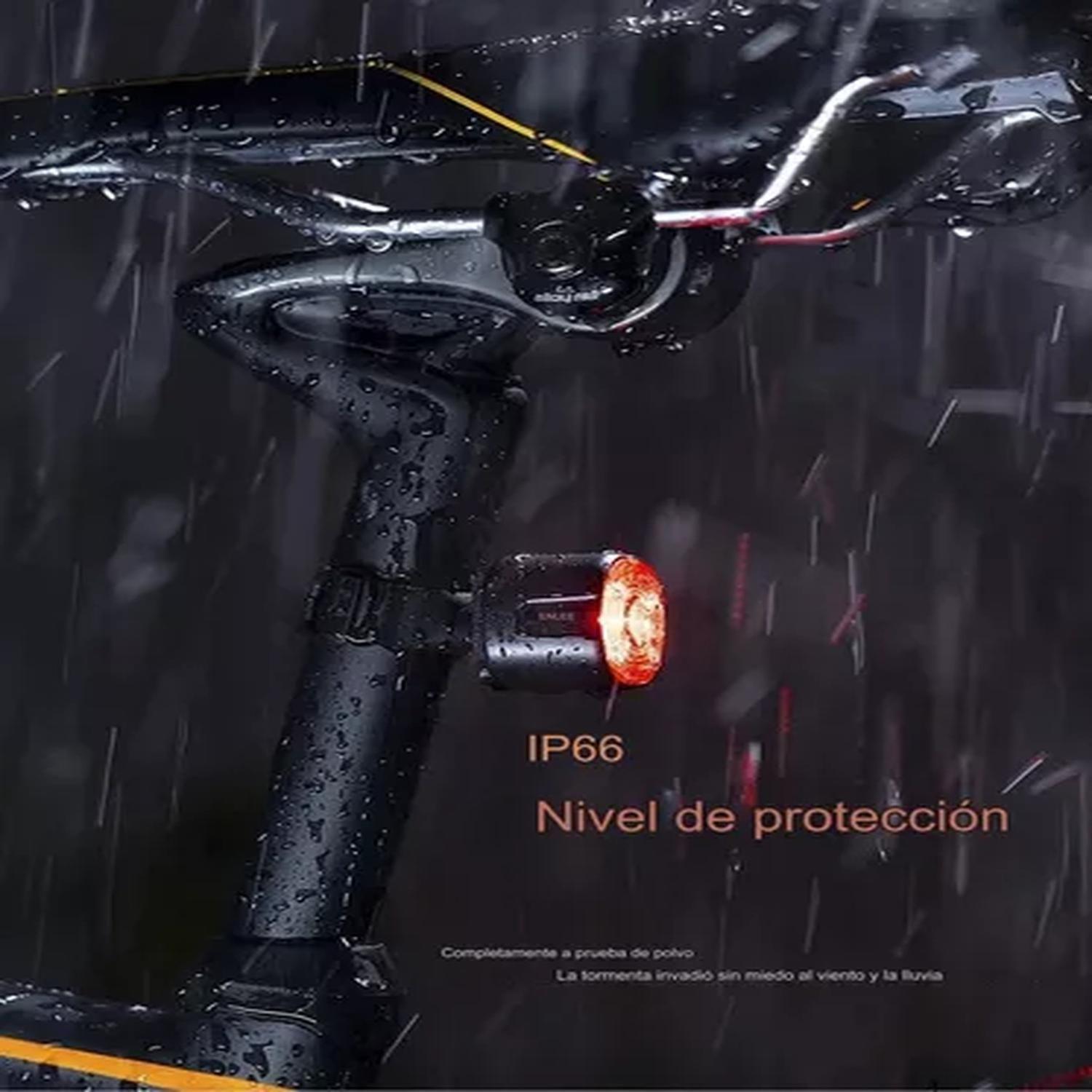 Luz Trasera Led Bicicleta Recargable Usb-c Ip66 Con Sensor-2