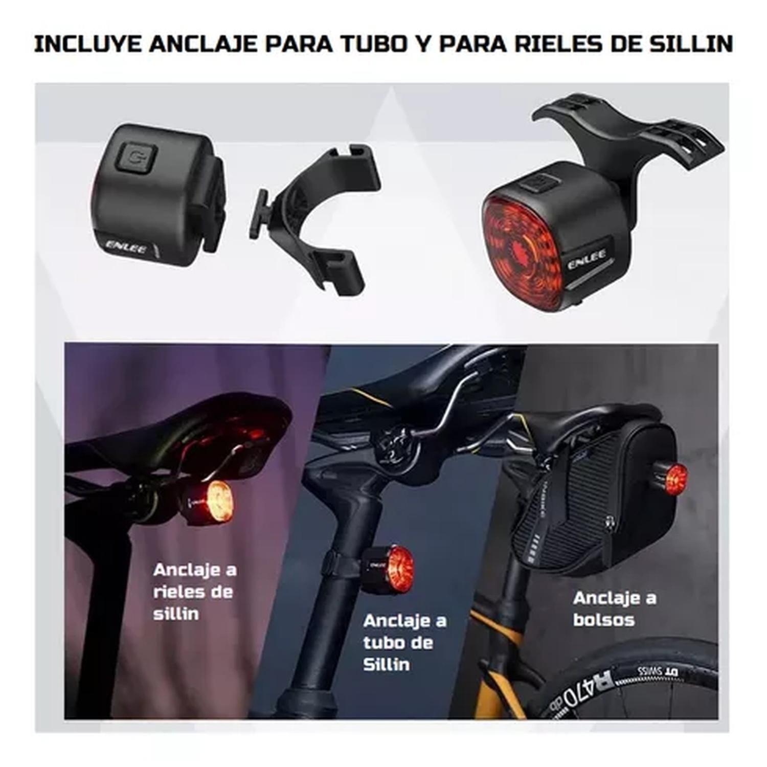 Luz Trasera Led Bicicleta Recargable Usb-c Ip66 Con Sensor-5