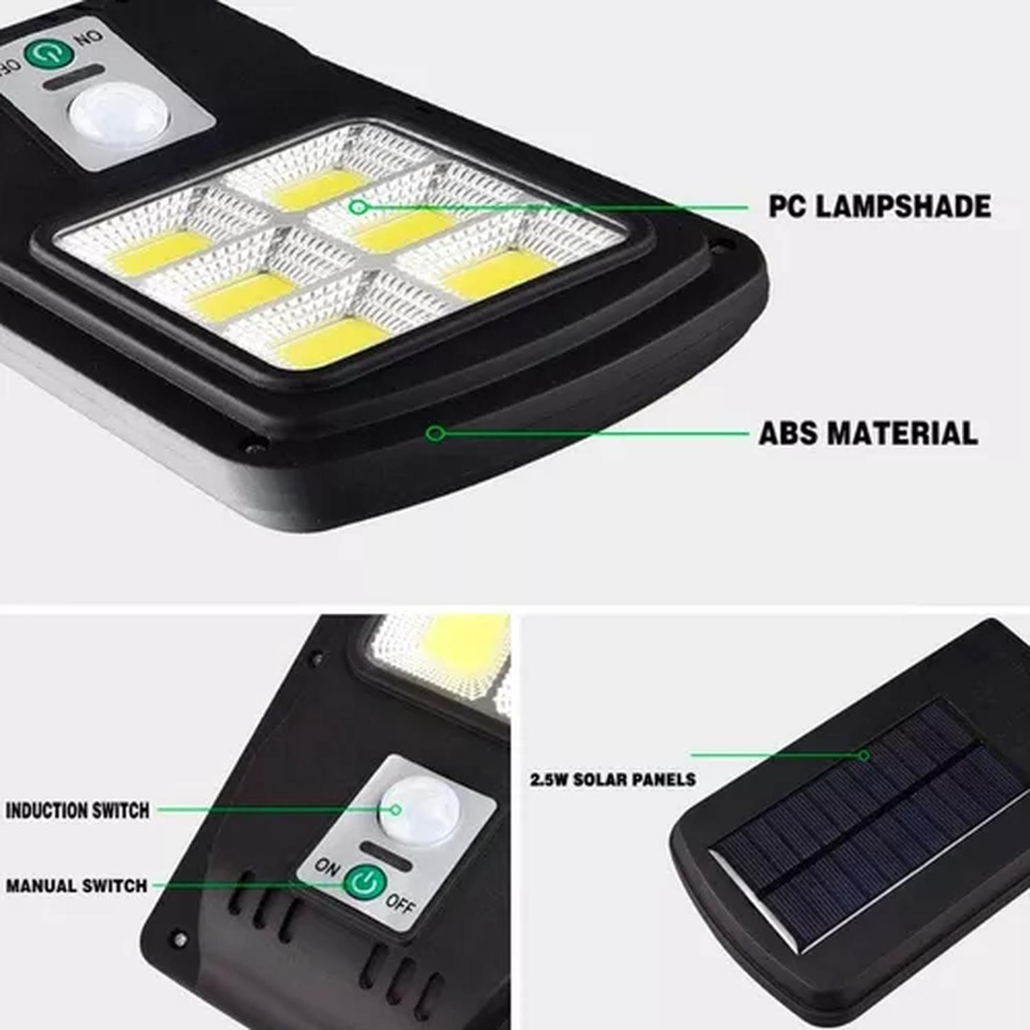 Focos Solares Led Exterior Sensor De Movimiento x4-5