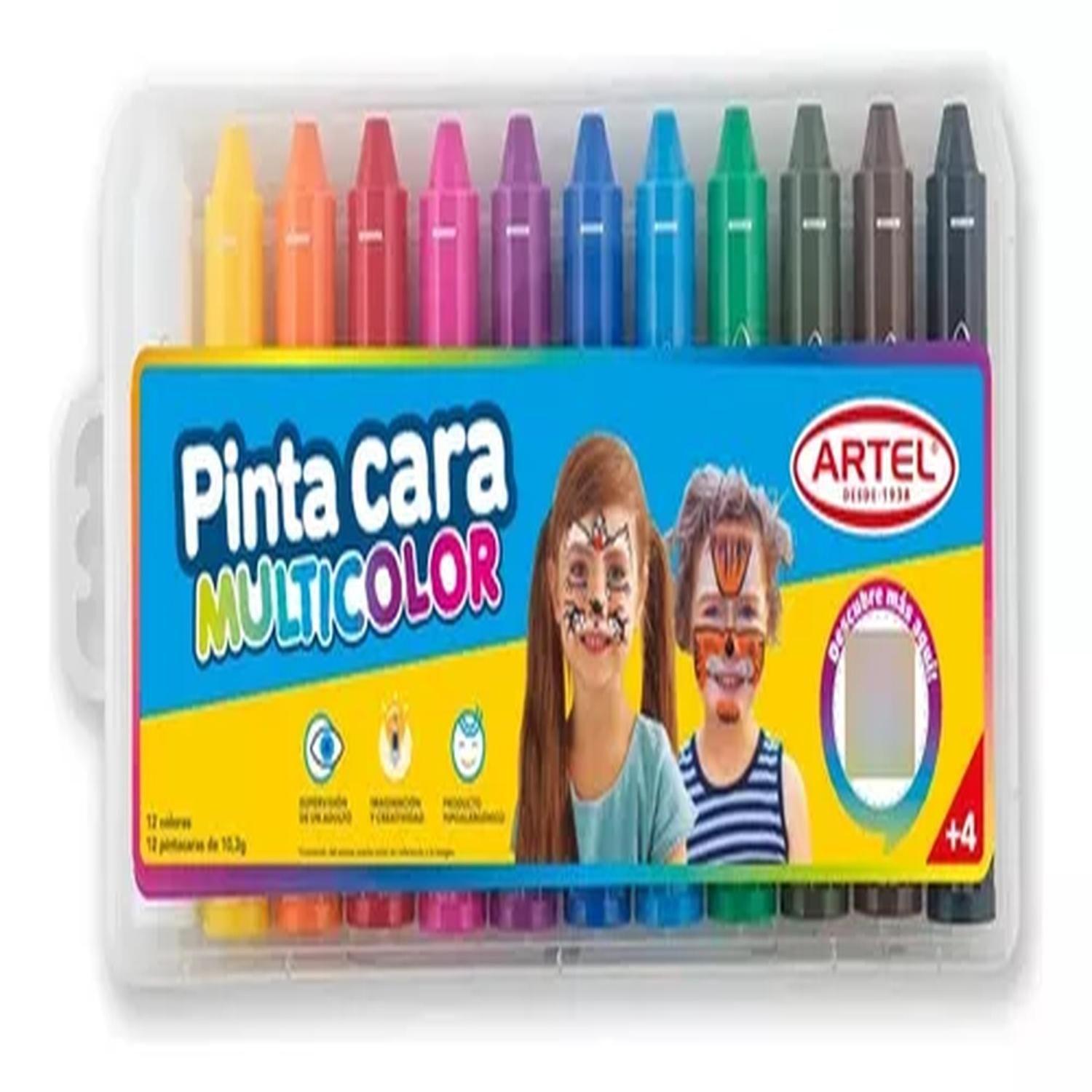 Pintacara Multicolor Artel 12 Colores-0