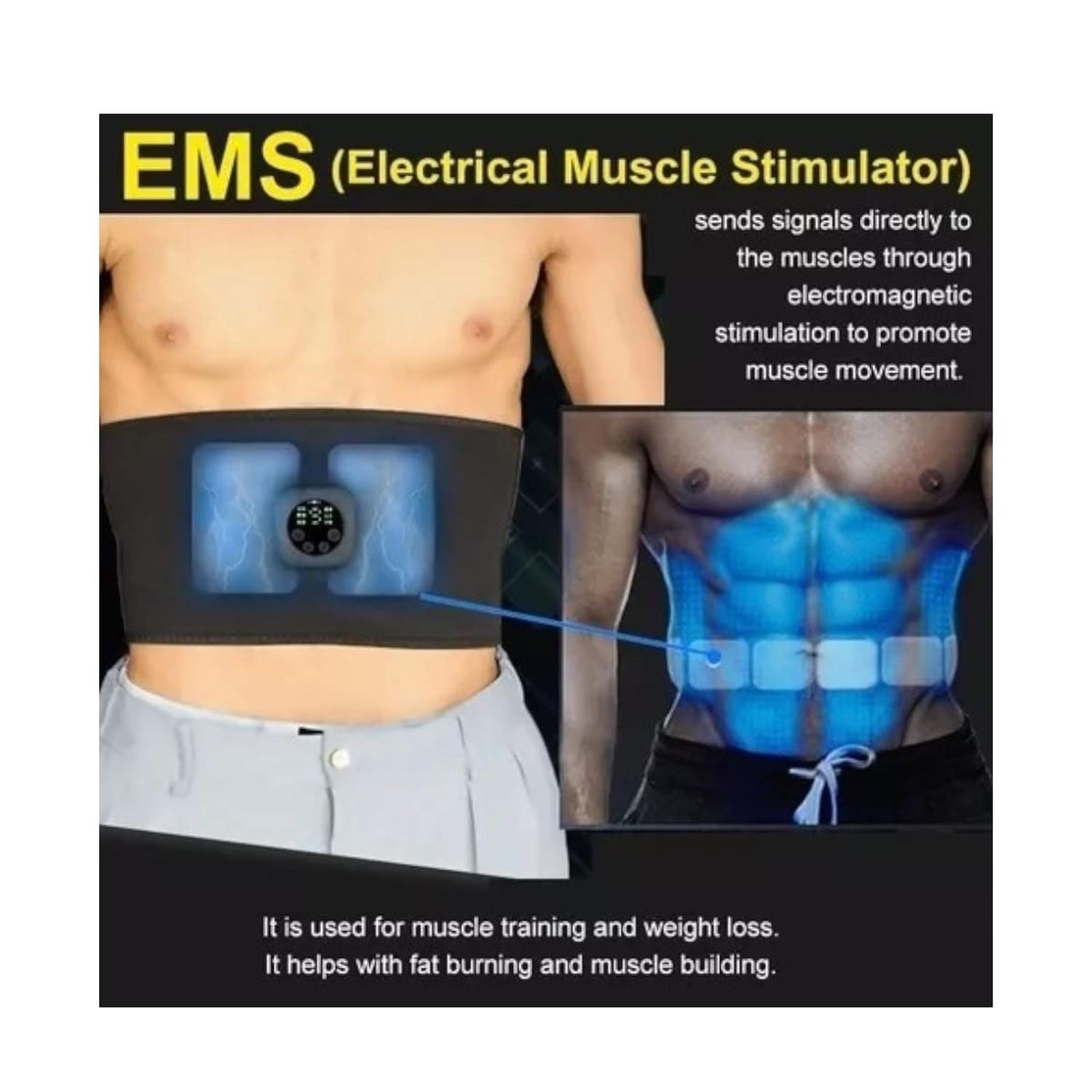 Electroestimulador Muscular Profesional Cinturon Abdominal Ejercicios-4