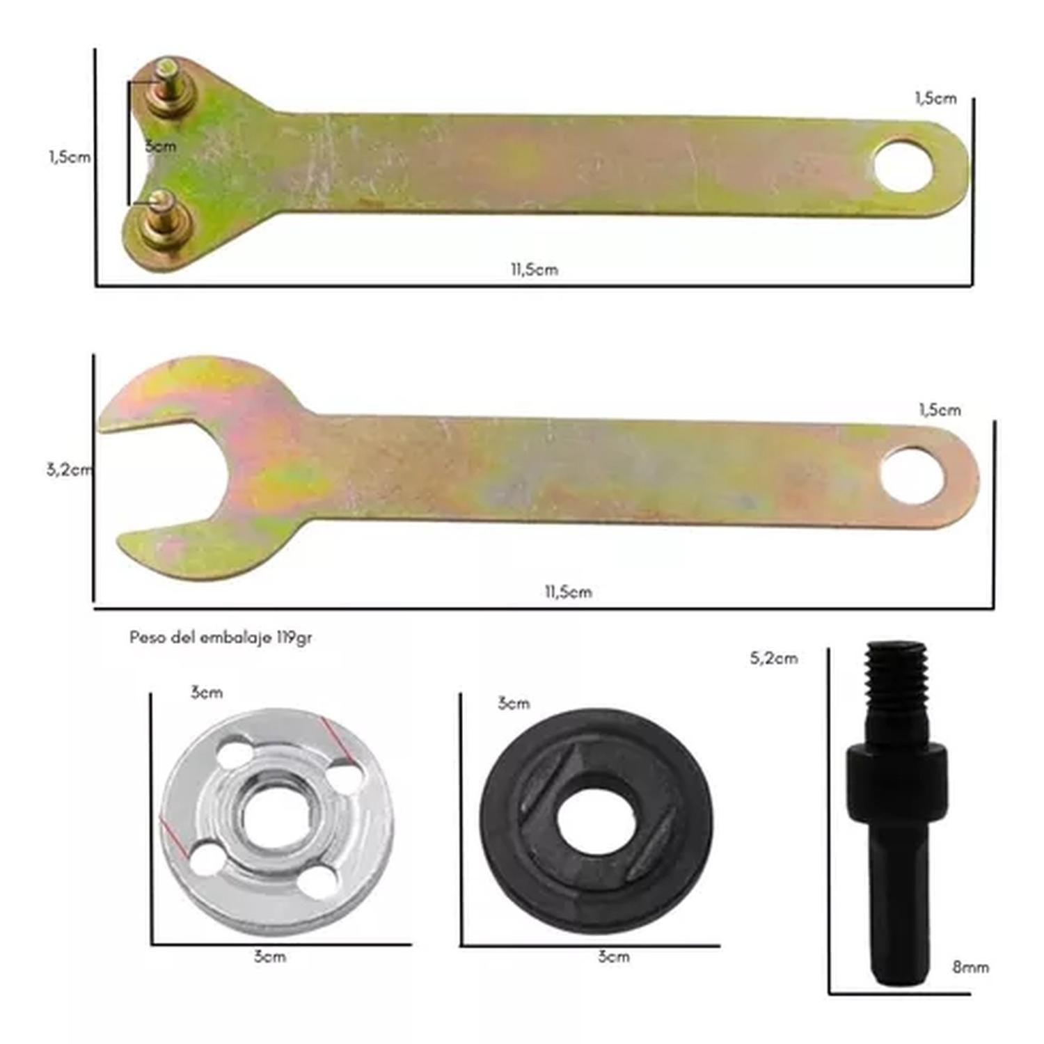 Set Adaptador Taladro Para Poner Disco De Corte Pulido 5 Pz-1