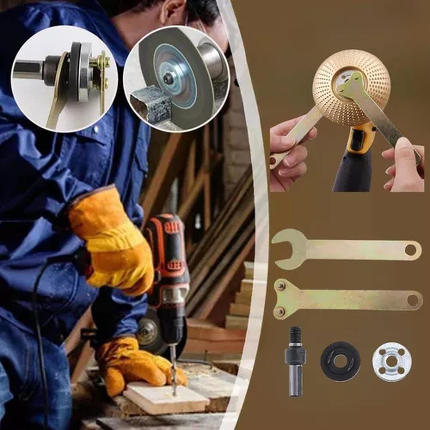 Set Adaptador Taladro Para Poner Disco De Corte Pulido 5 Pz-9