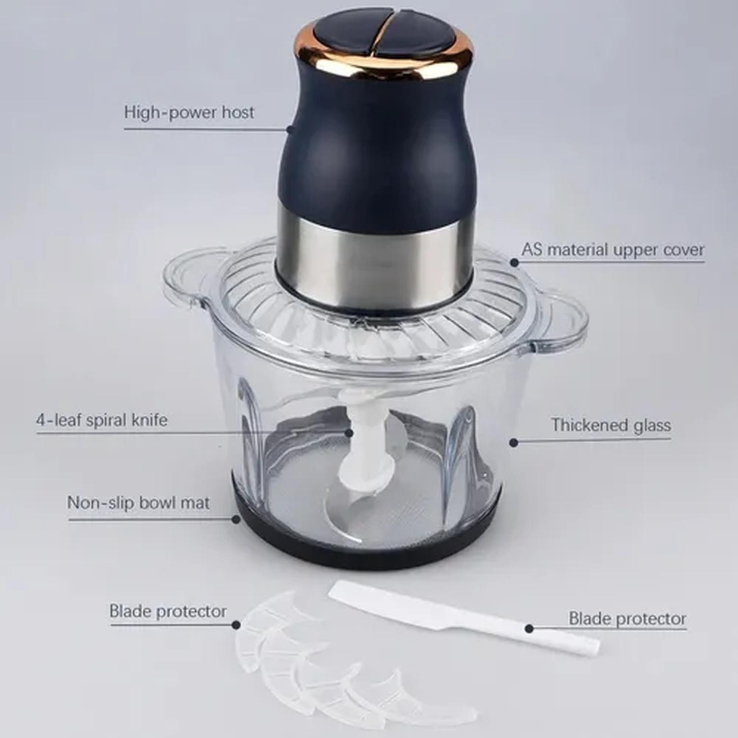 Procesador Picadora Multifuncional De Alimentos Eléctrica-3