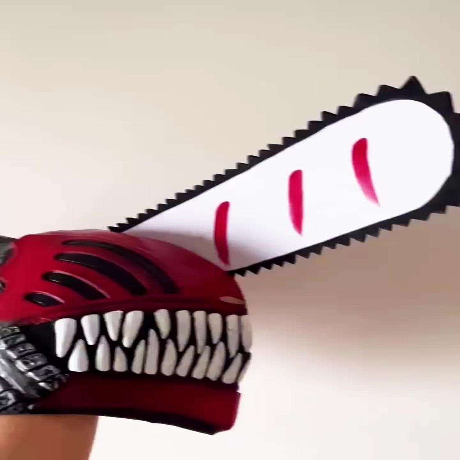 Mascara Chainsaw Man Latex Disfraz Halloween Cosplay Fiesta-2