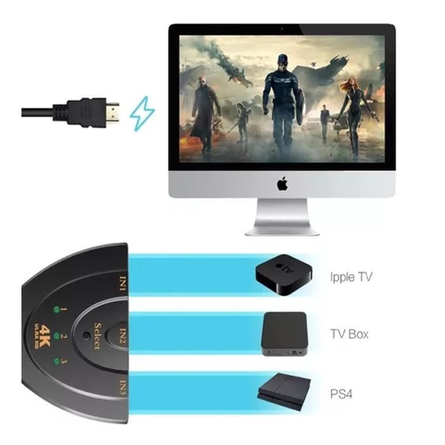 Switch Multiplicador Entradas Compatible-hdmi 3 A 1 4k-2