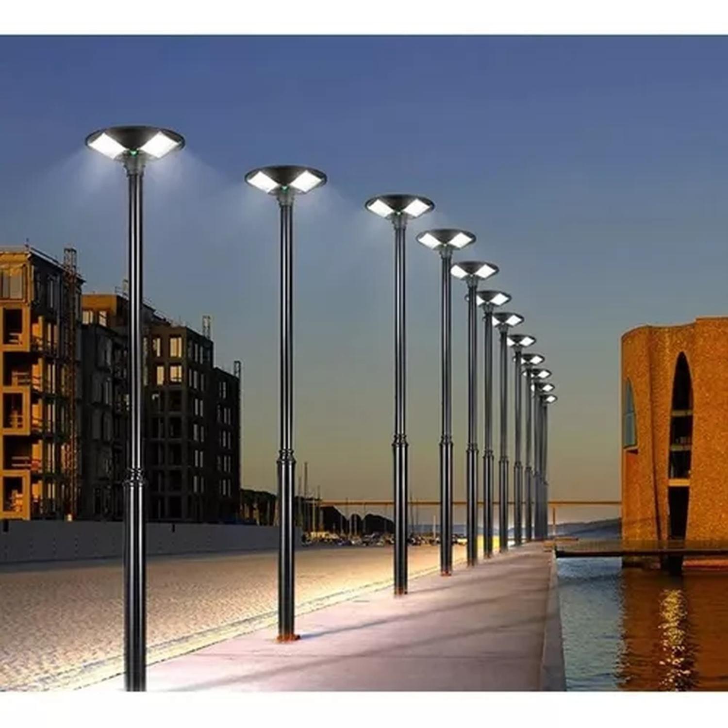 Foco Led Solar Ufo Exterior Soporte Control-3