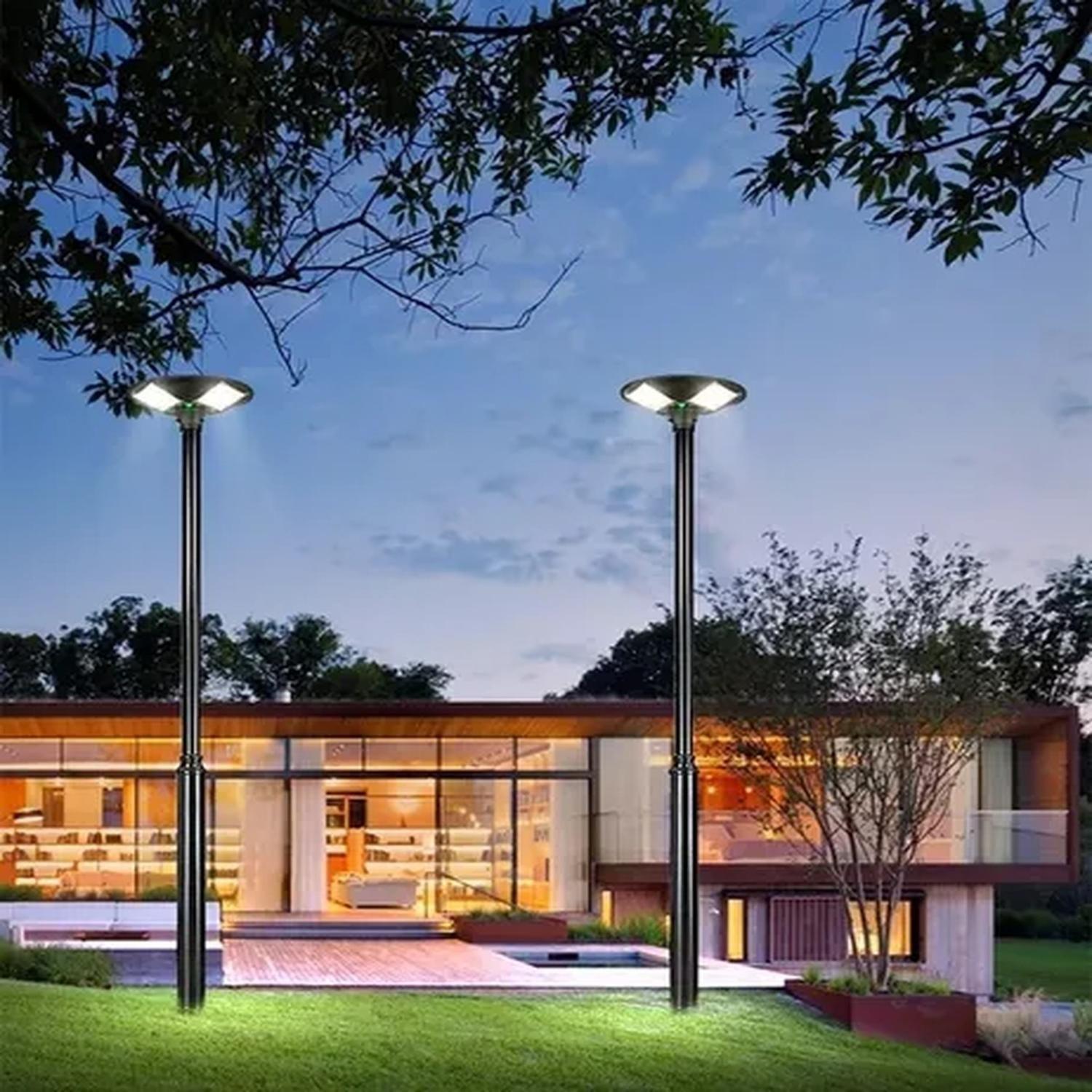 Foco Led Solar Ufo Exterior Soporte Control-4