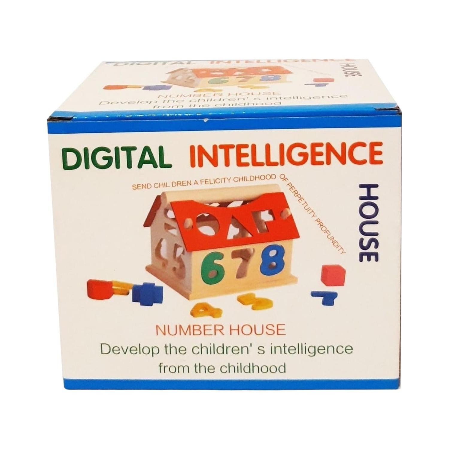 Juguetes Didacticos Niños Numeros Encaje Con Casa Madera-3