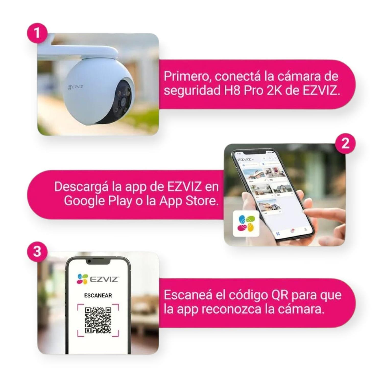 Cámara Inteligente Domo H8-2K PRO con IA Wifi-2