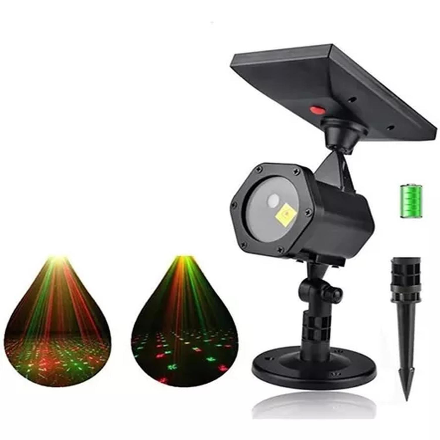 Proyector Luz Laser Solar Con Movimiento Navidad Exterior-2