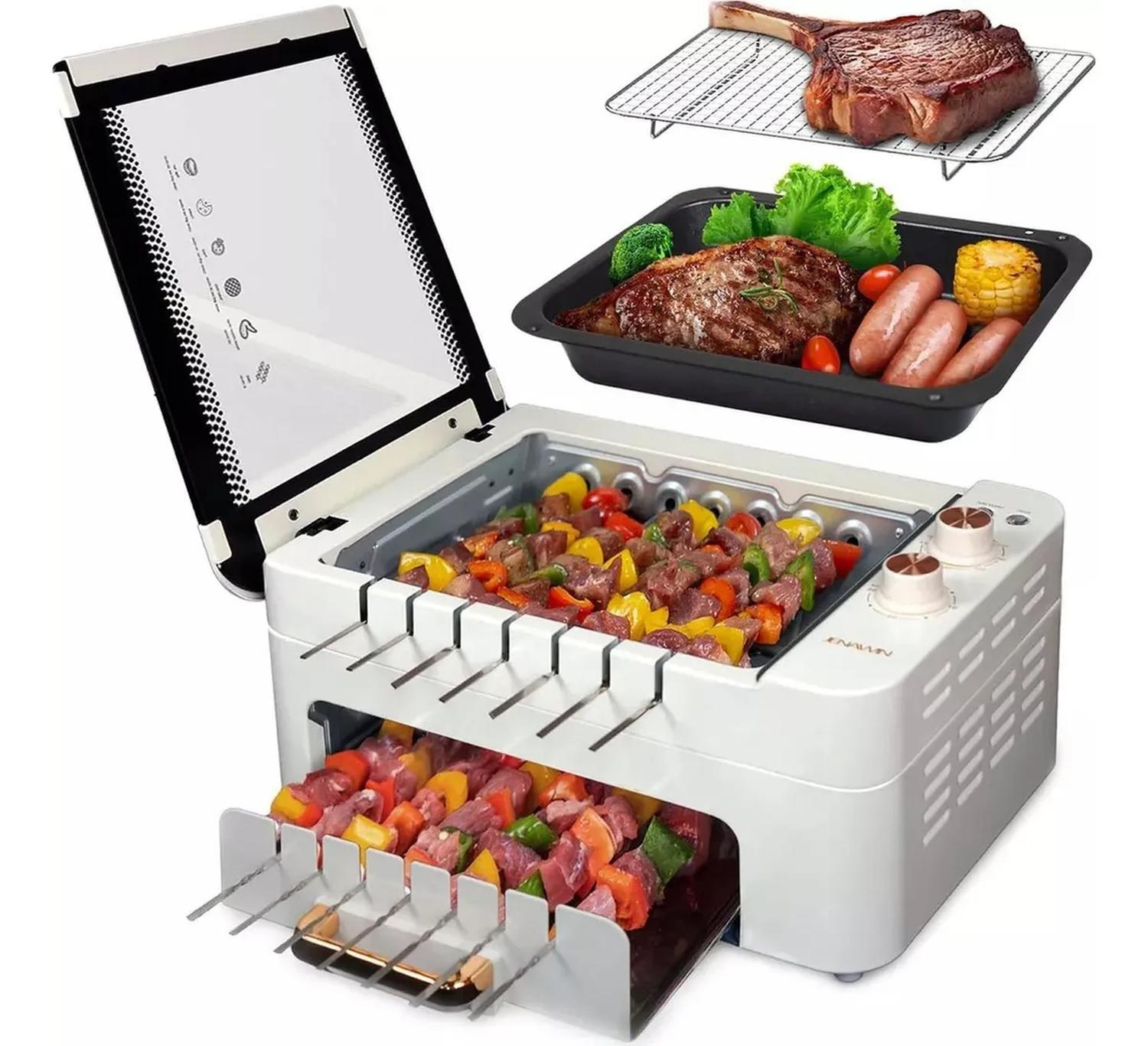 Brochetas Eléctricas Cocina 2 en 1 Natural-0