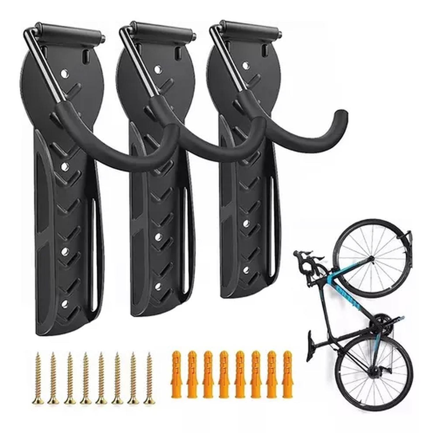 Pack 3 Porta Bicicleta Pared Gancho Para Colgar Soporte Bici-1