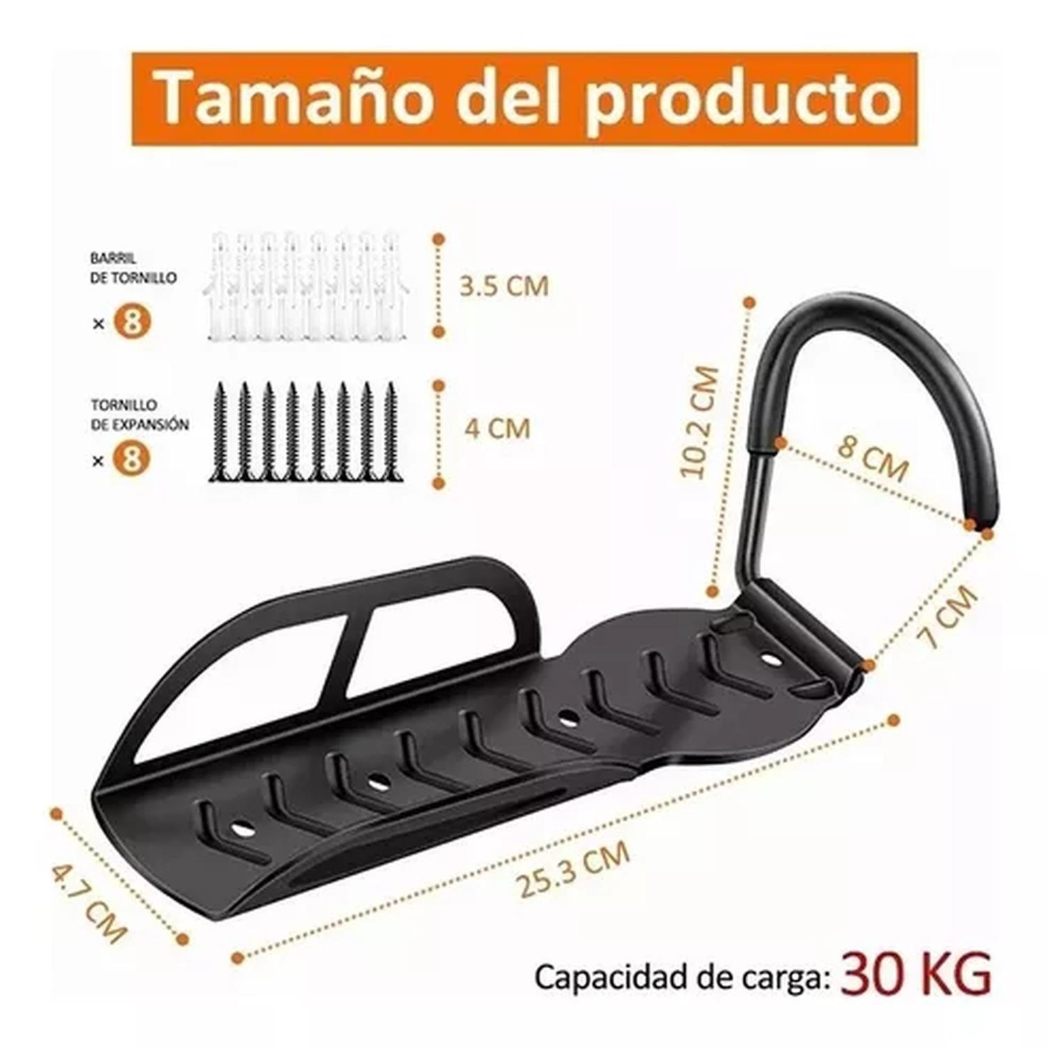 Pack 3 Porta Bicicleta Pared Gancho Para Colgar Soporte Bici-6
