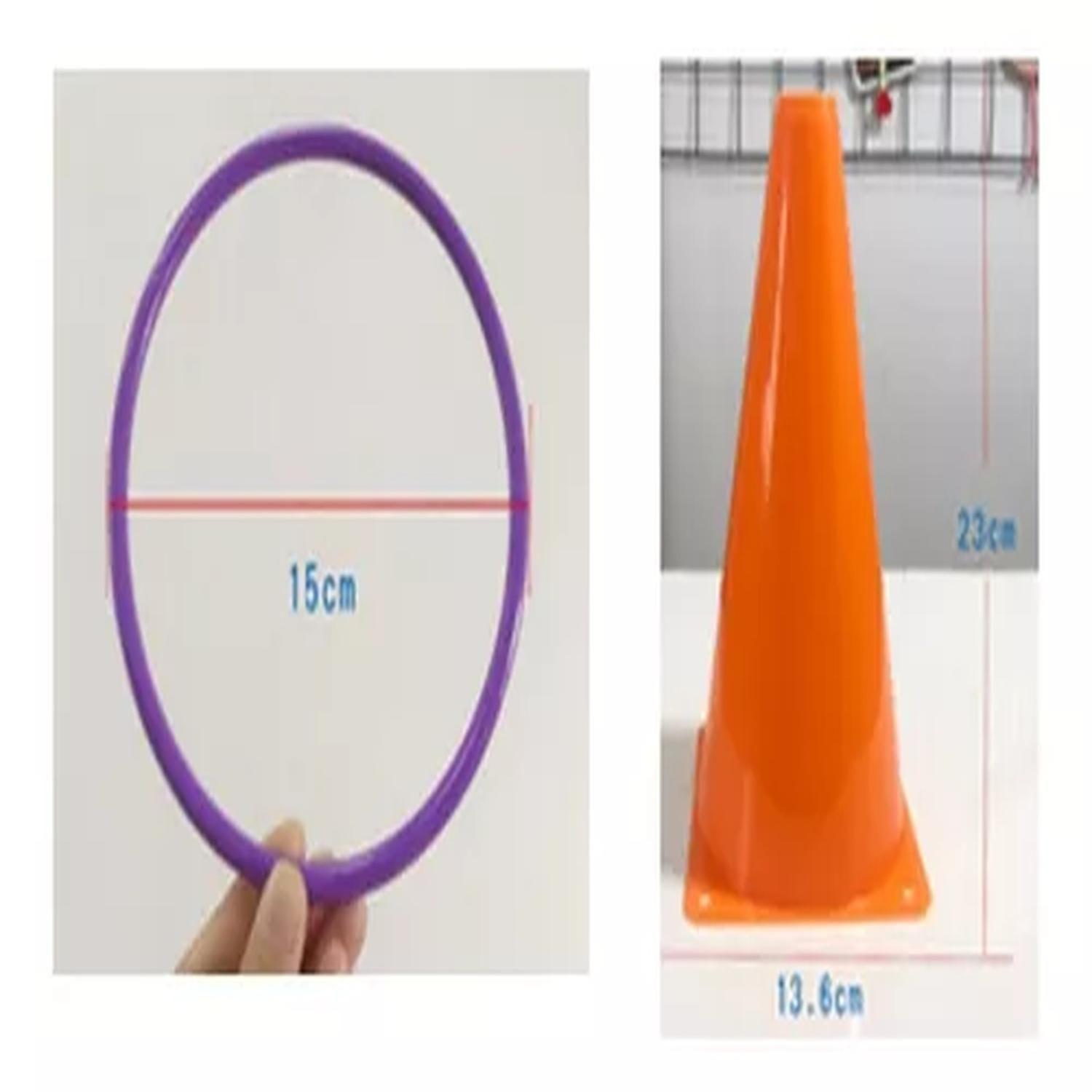 6 Cono Con 10 Aros Entrenamiento Agilidad Ejercicio Crossfit-2
