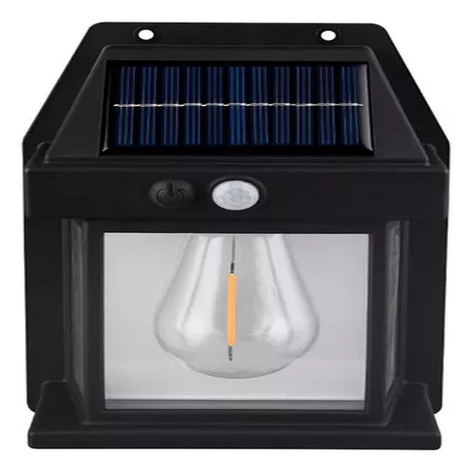Farol Solar Pared Sensor Movimiento Luz Cálida Exterior-5