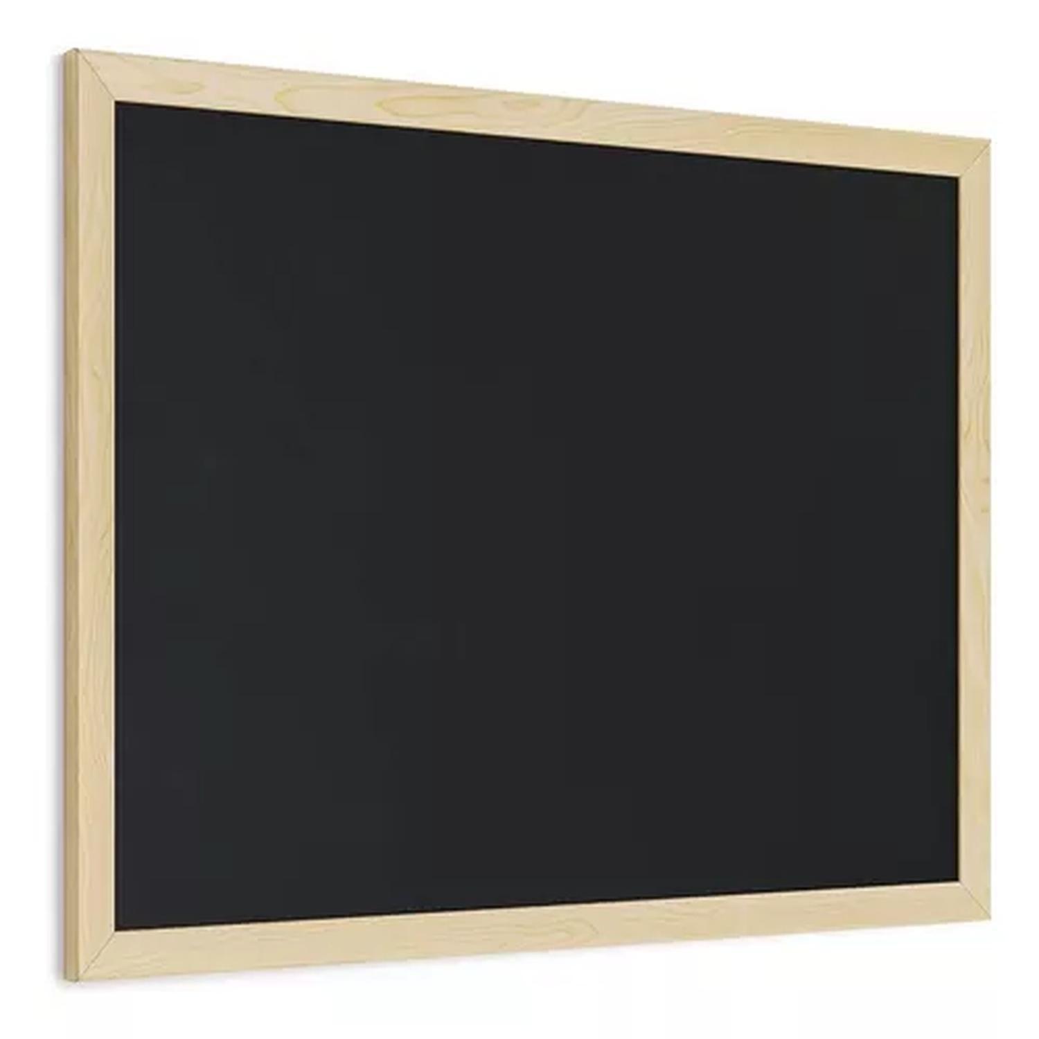 Pizarra Negra Tiza 60x90 Cm Marco Madera Resistente Letrero-0