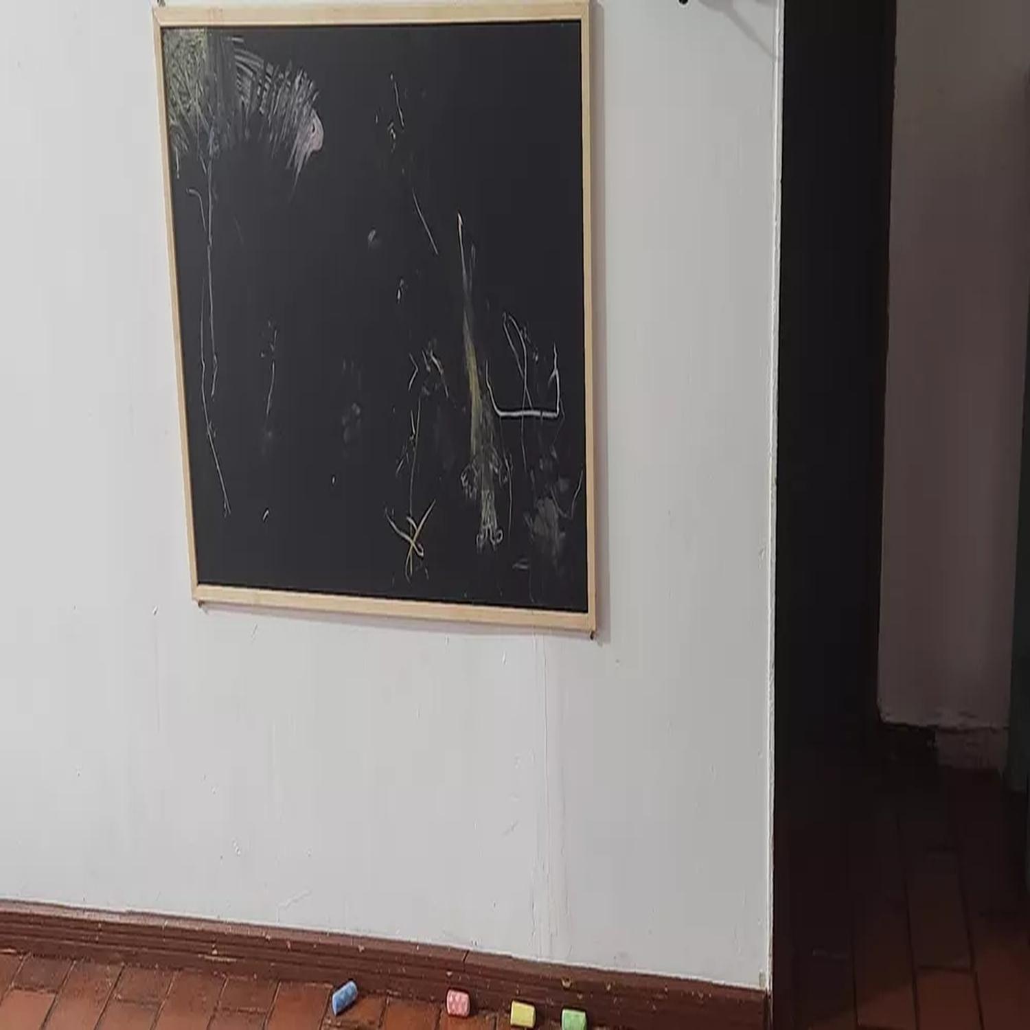 Pizarra Negra Tiza 60x90 Cm Marco Madera Resistente Letrero-3