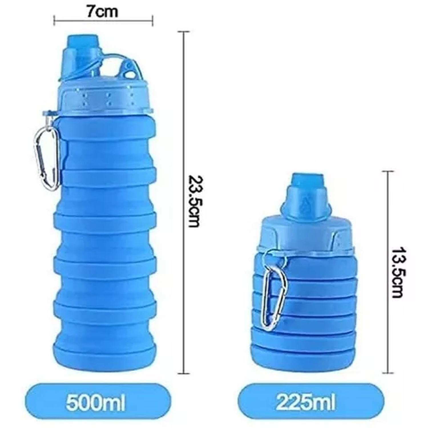 Botella Deportiva Silicona Plegable 250/500cc Anti Fuga Gym-2
