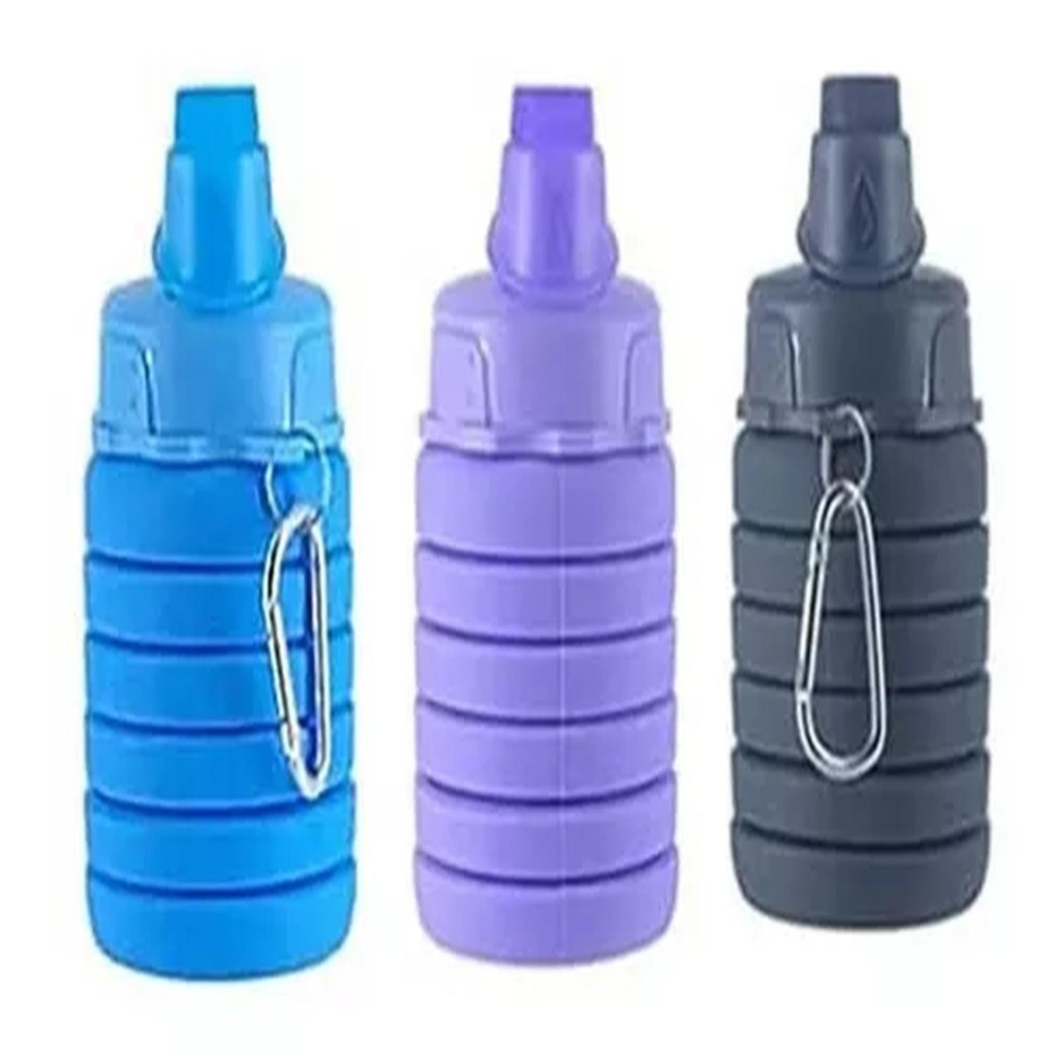 Botella Deportiva Silicona Plegable 250/500cc Anti Fuga Gym-4