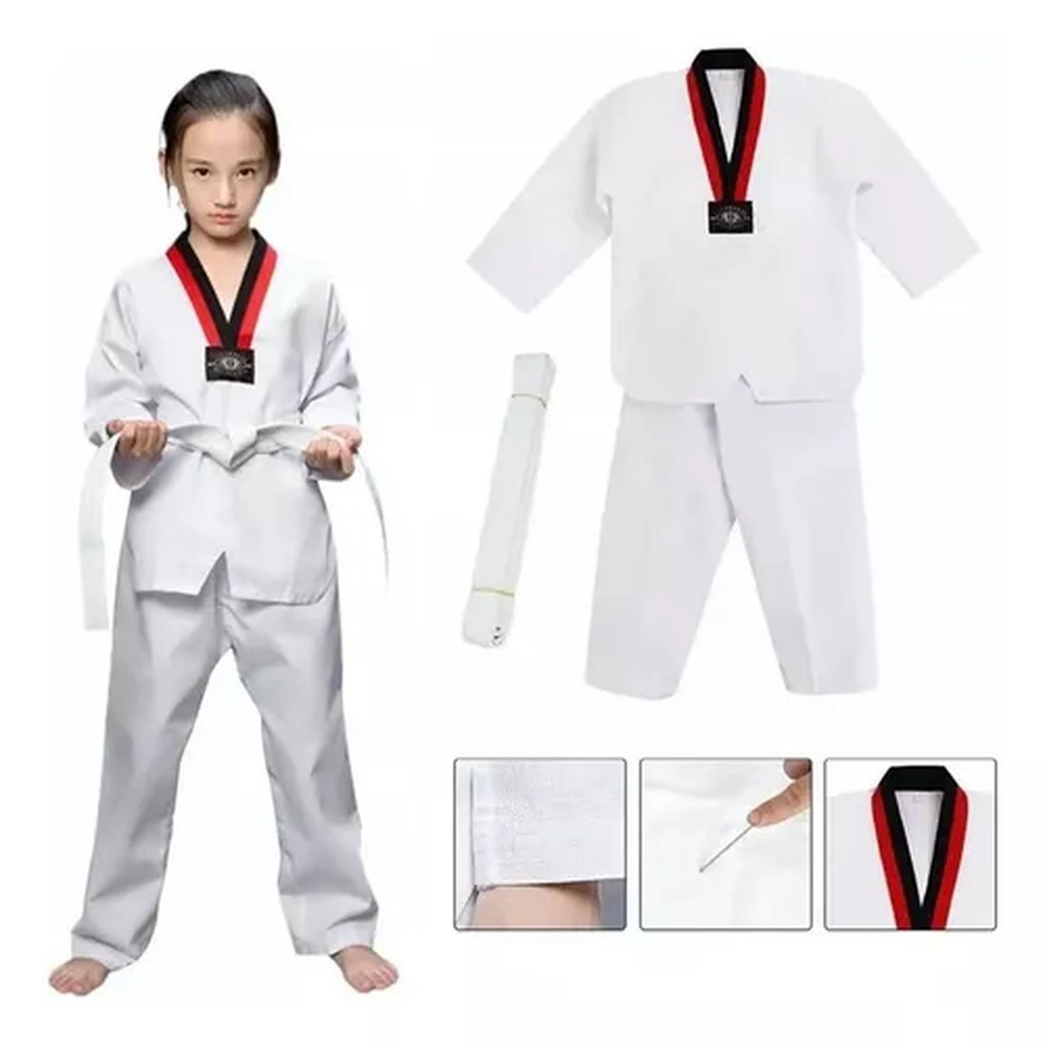 Traje Dobok De Taekwondo Para Niño Resistente Y Cómodo-0