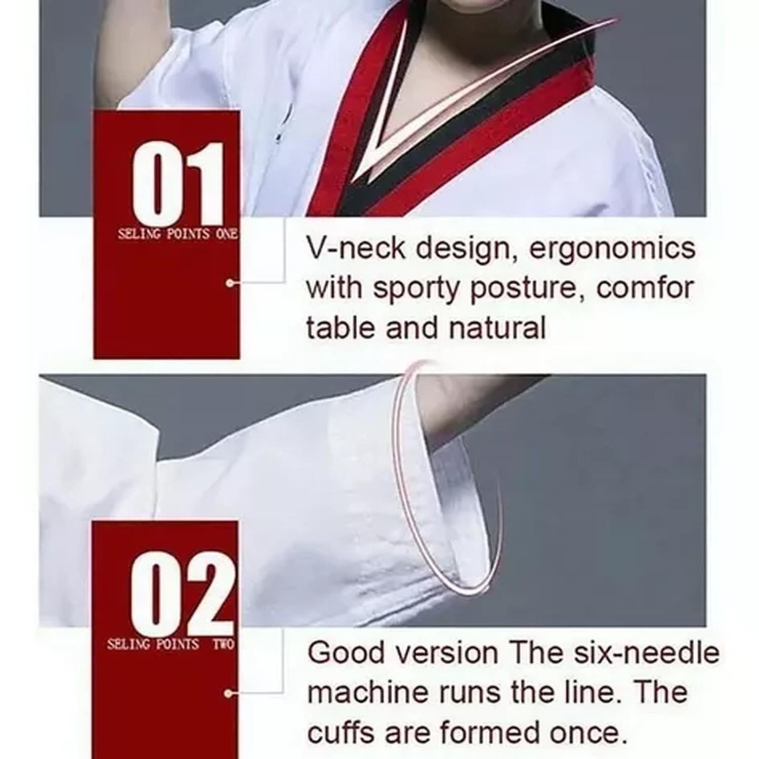 Traje Dobok De Taekwondo Para Niño Resistente Y Cómodo-2