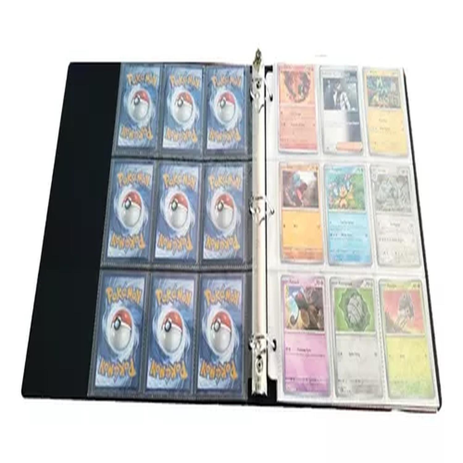 40 Hojas 9 Bolsillos + Archivador Cartas Pokemon Tcg-1