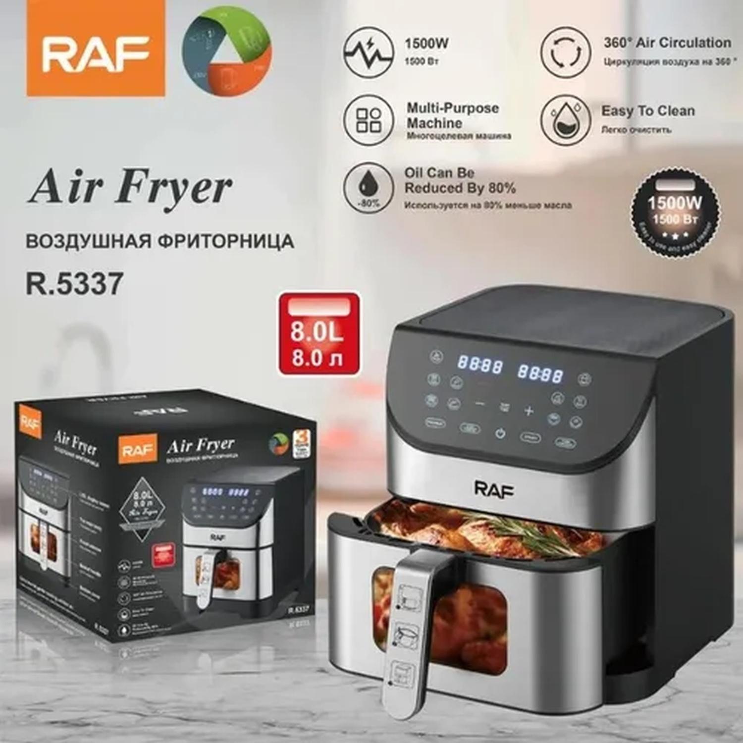 Freidora De Aire Eléctrica Pantalla Tactil 8L Premium-3